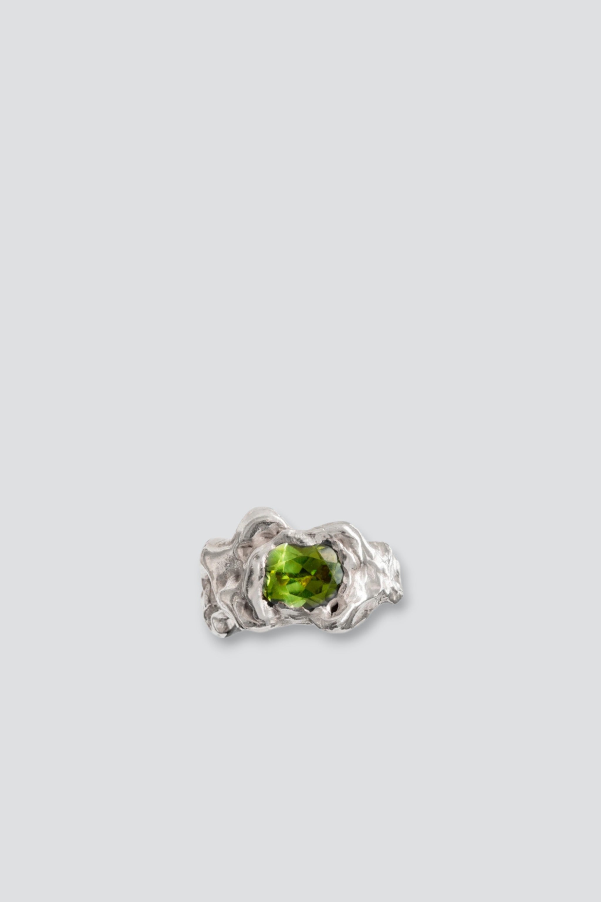 Silver/Green Ola Ring