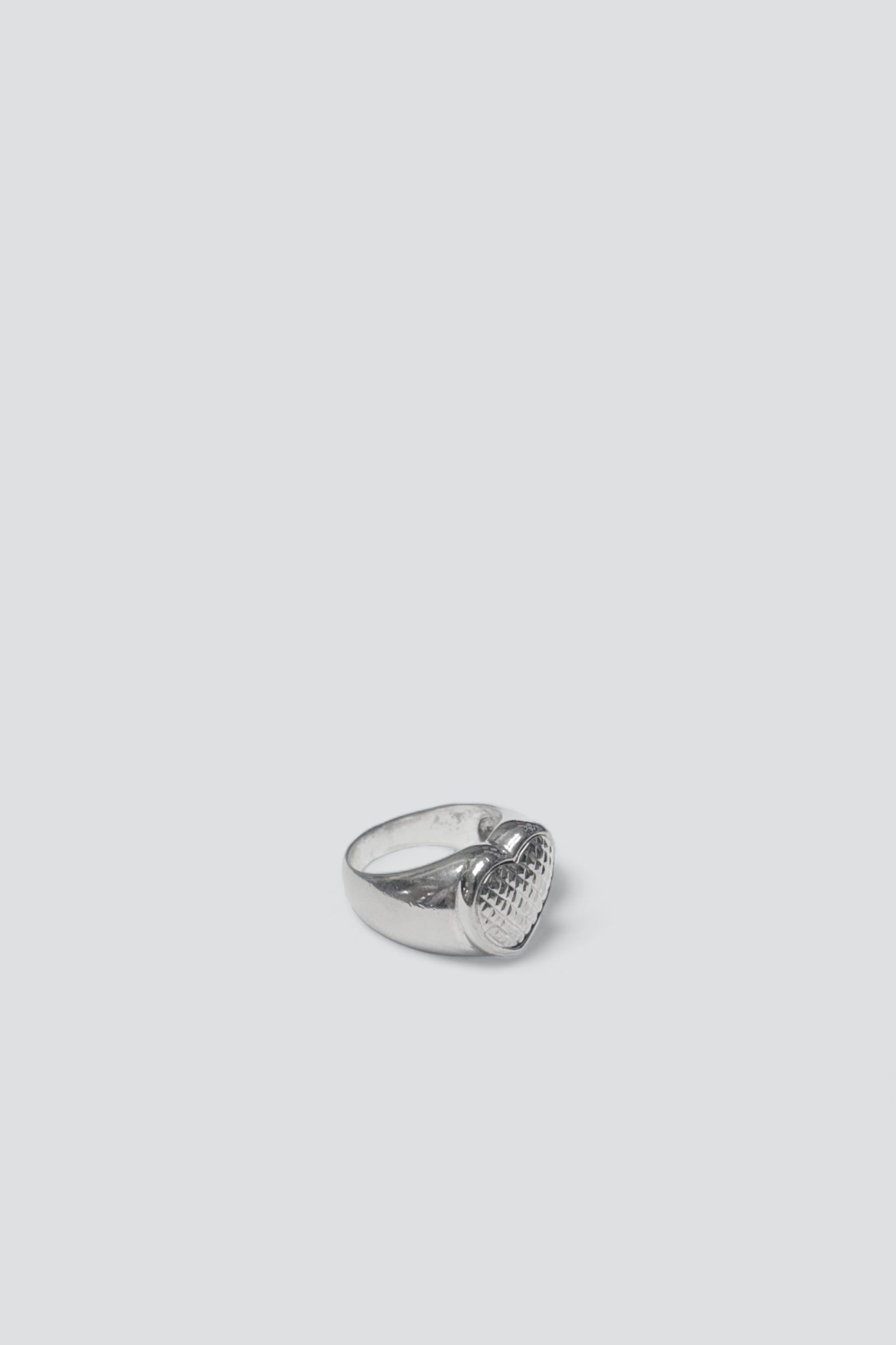 Sterling Silver Padded Heart Ring