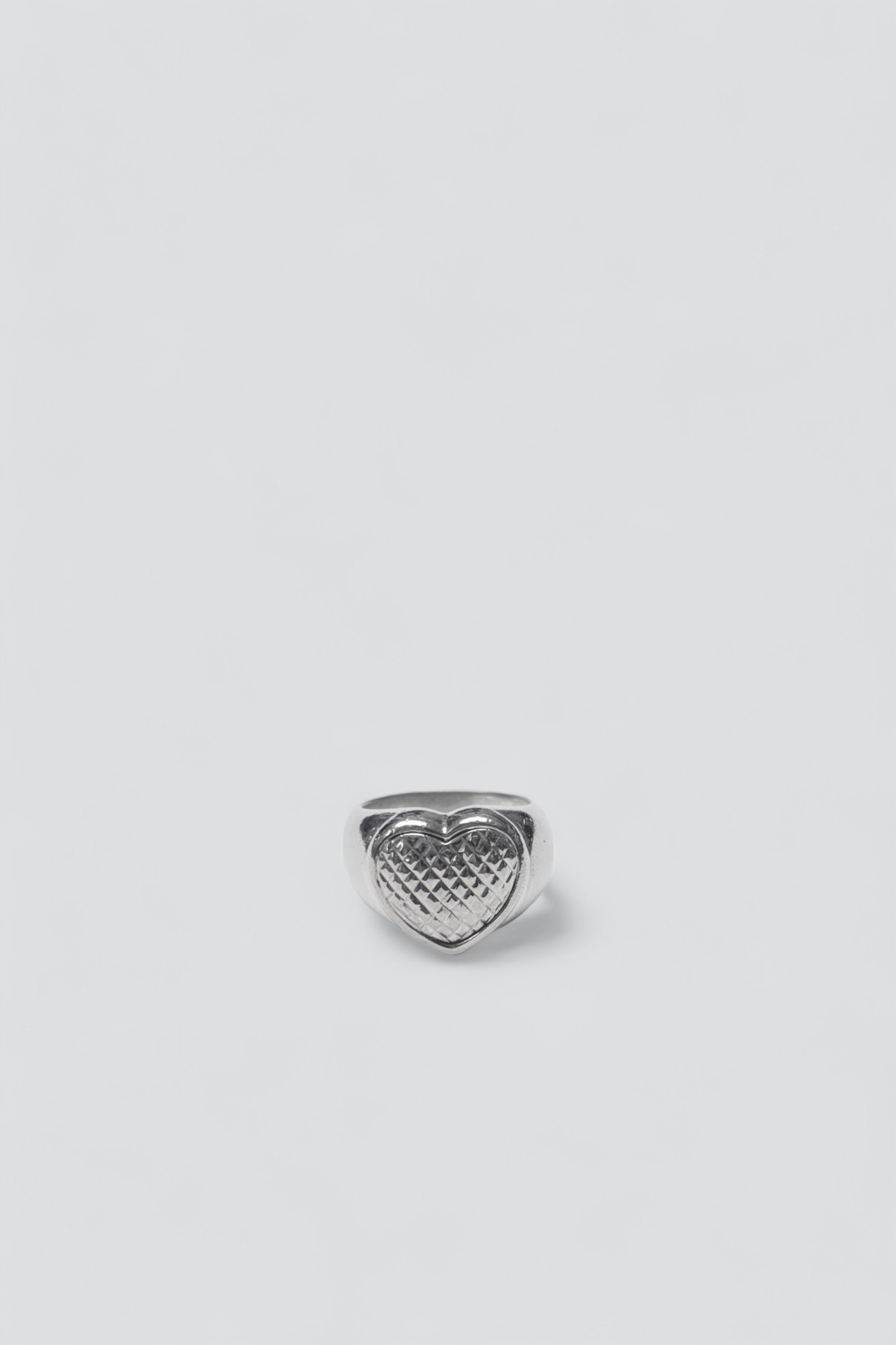 Sterling Silver Padded Heart Ring