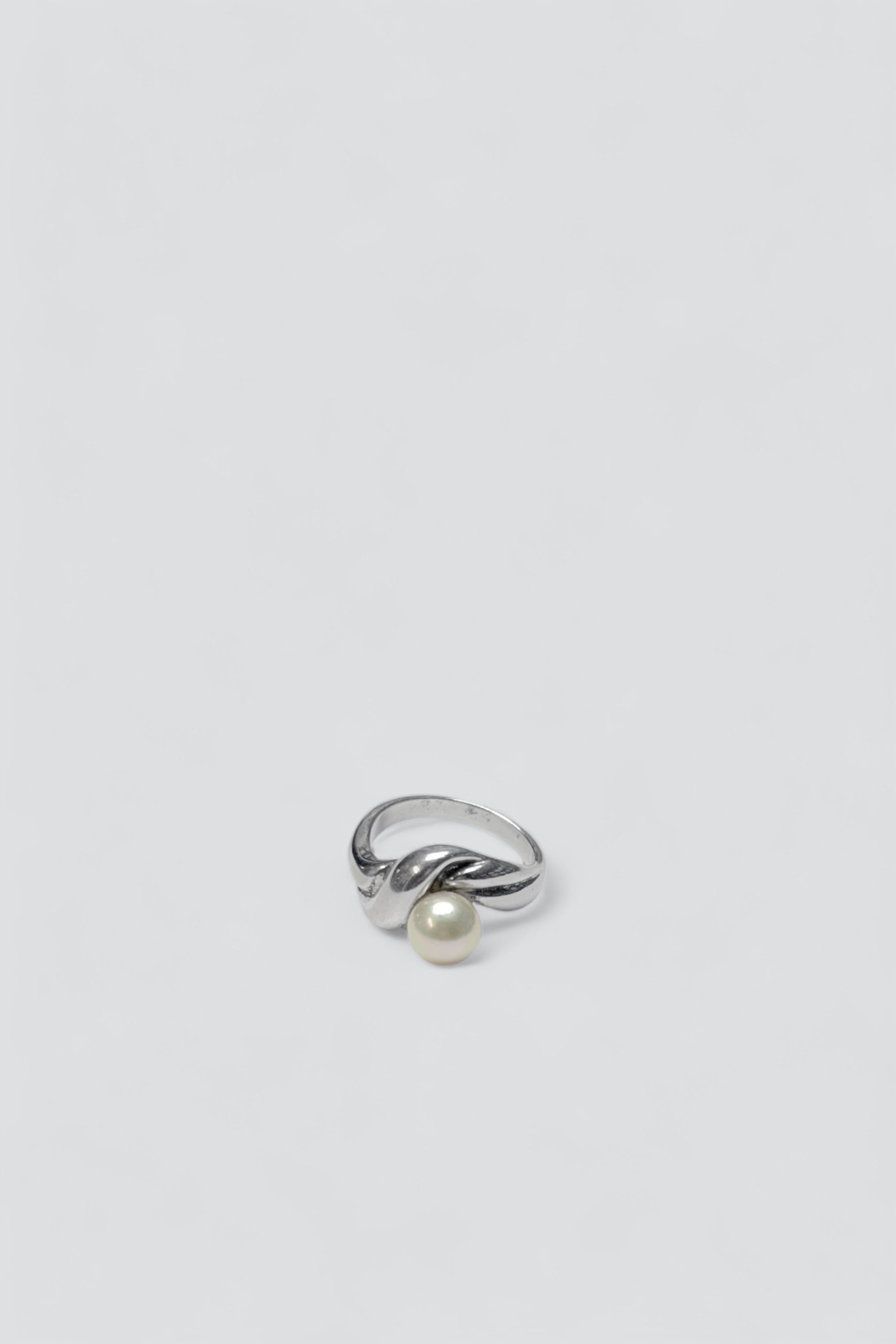 Sterling Silver Twist Pearl Band