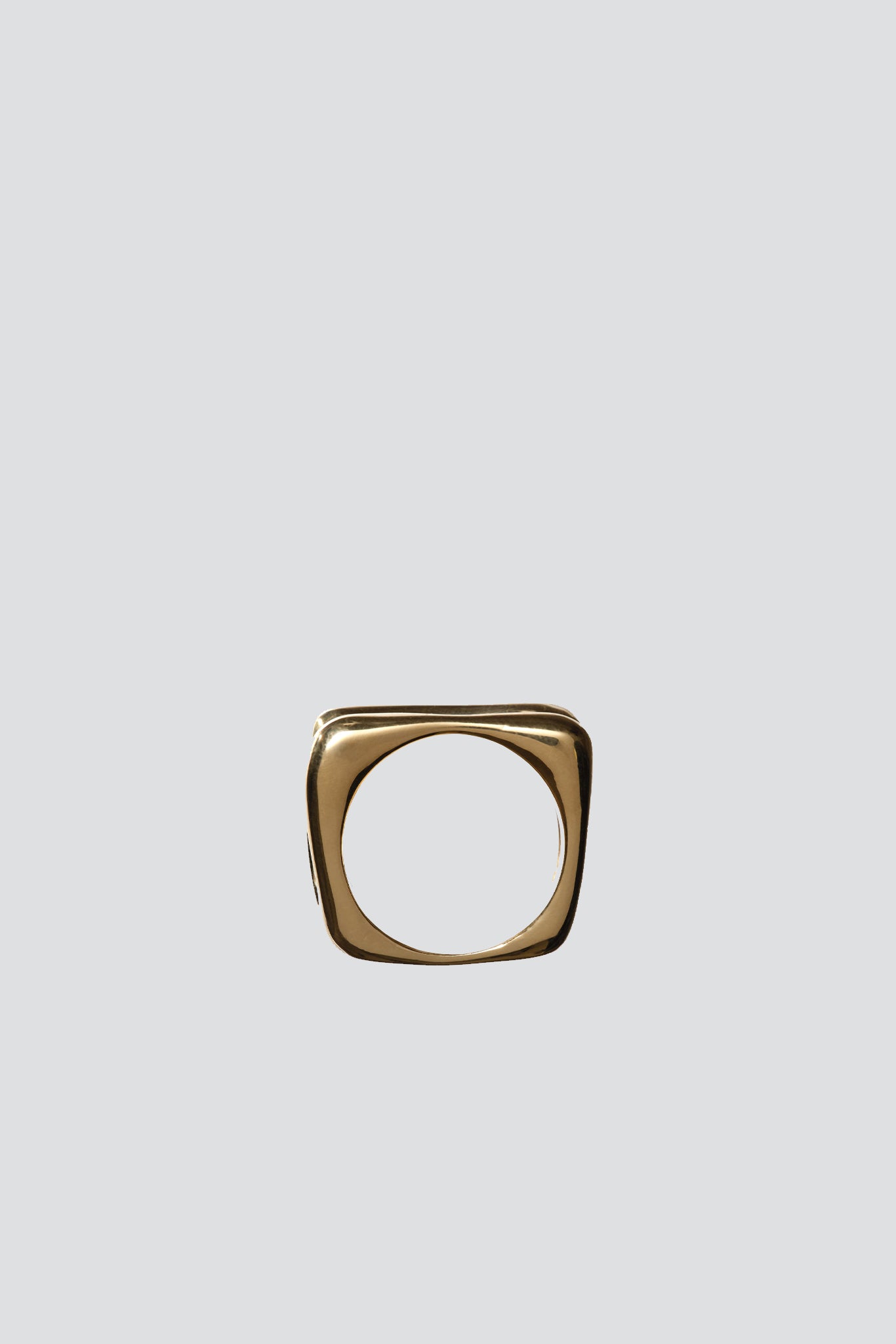 Gold Vermeil Block Twelve Ring