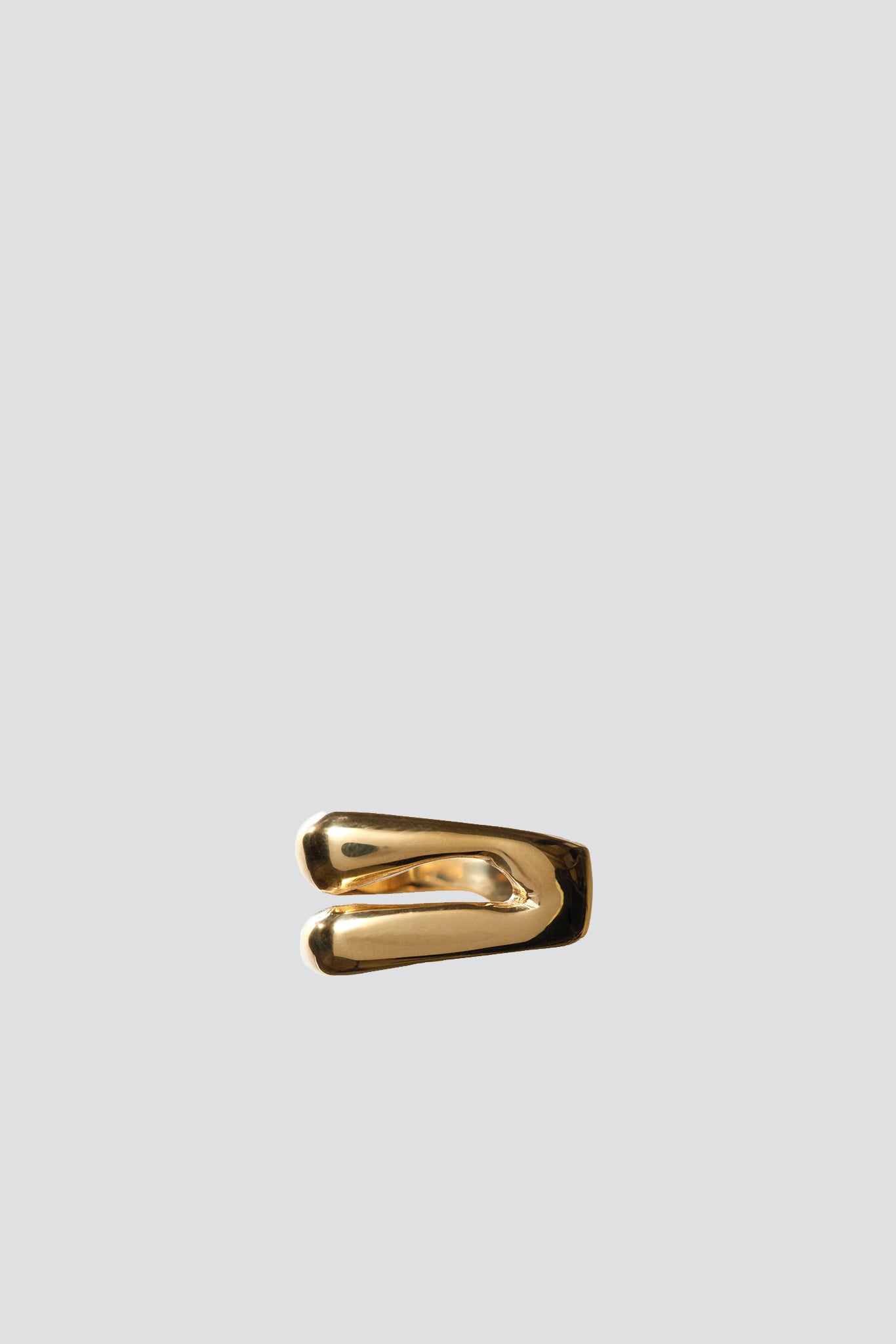 Gold Vermeil Block Twelve Ring
