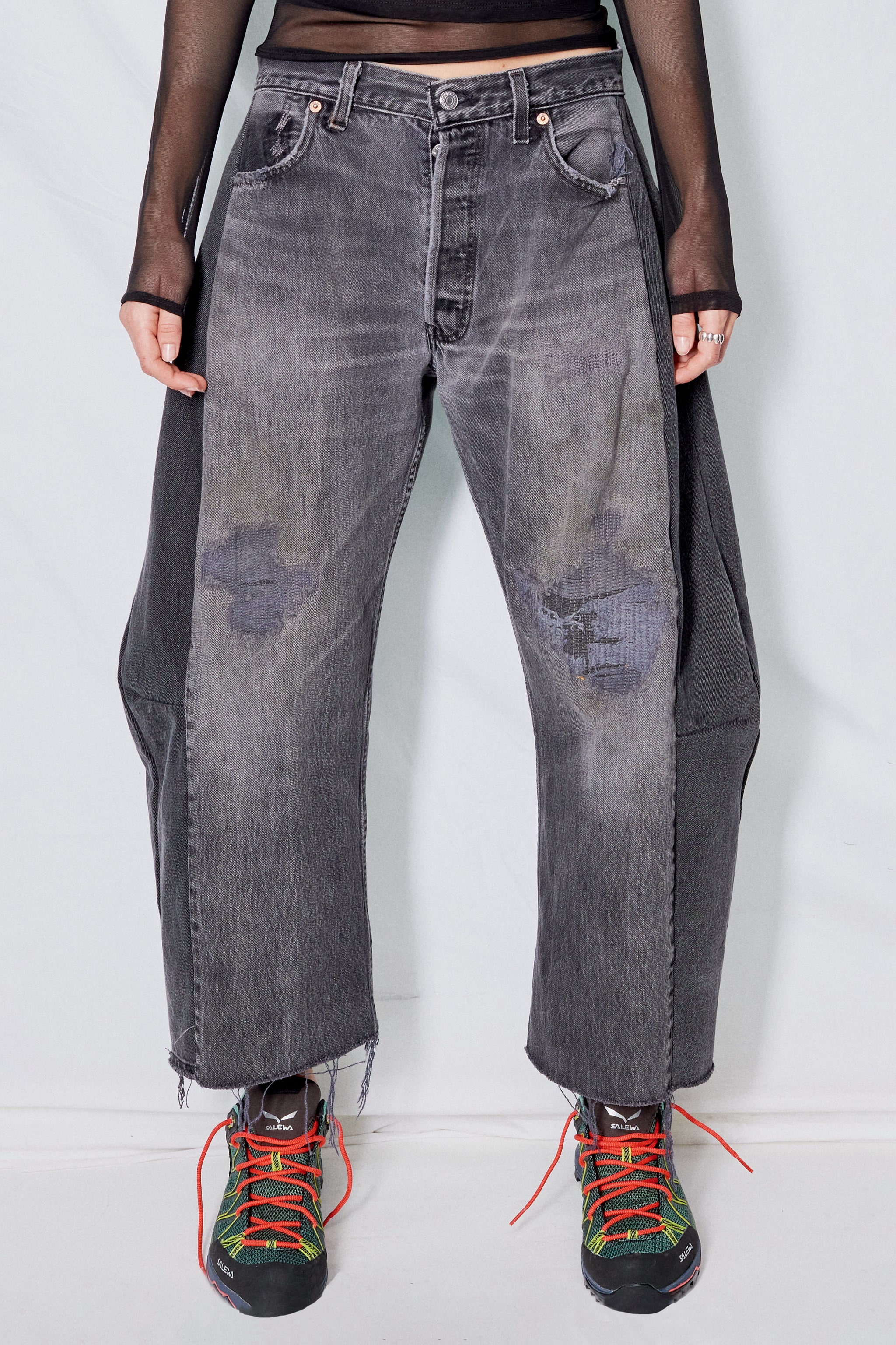 Vintage Black Reworked Lasso Jean