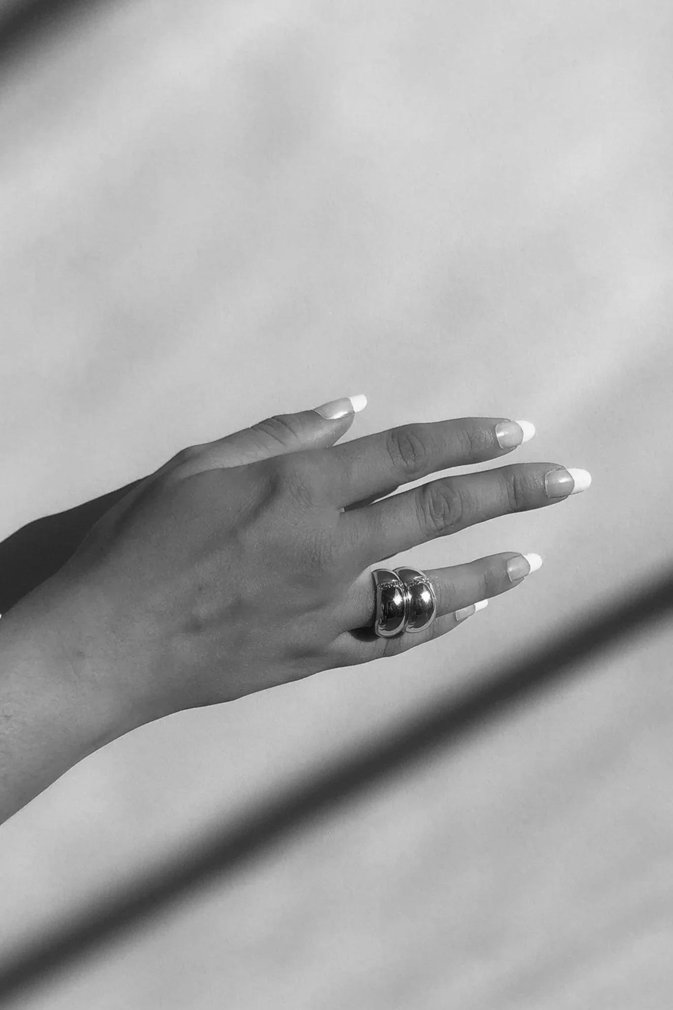 Silver Bubble Bezel Channel Ring