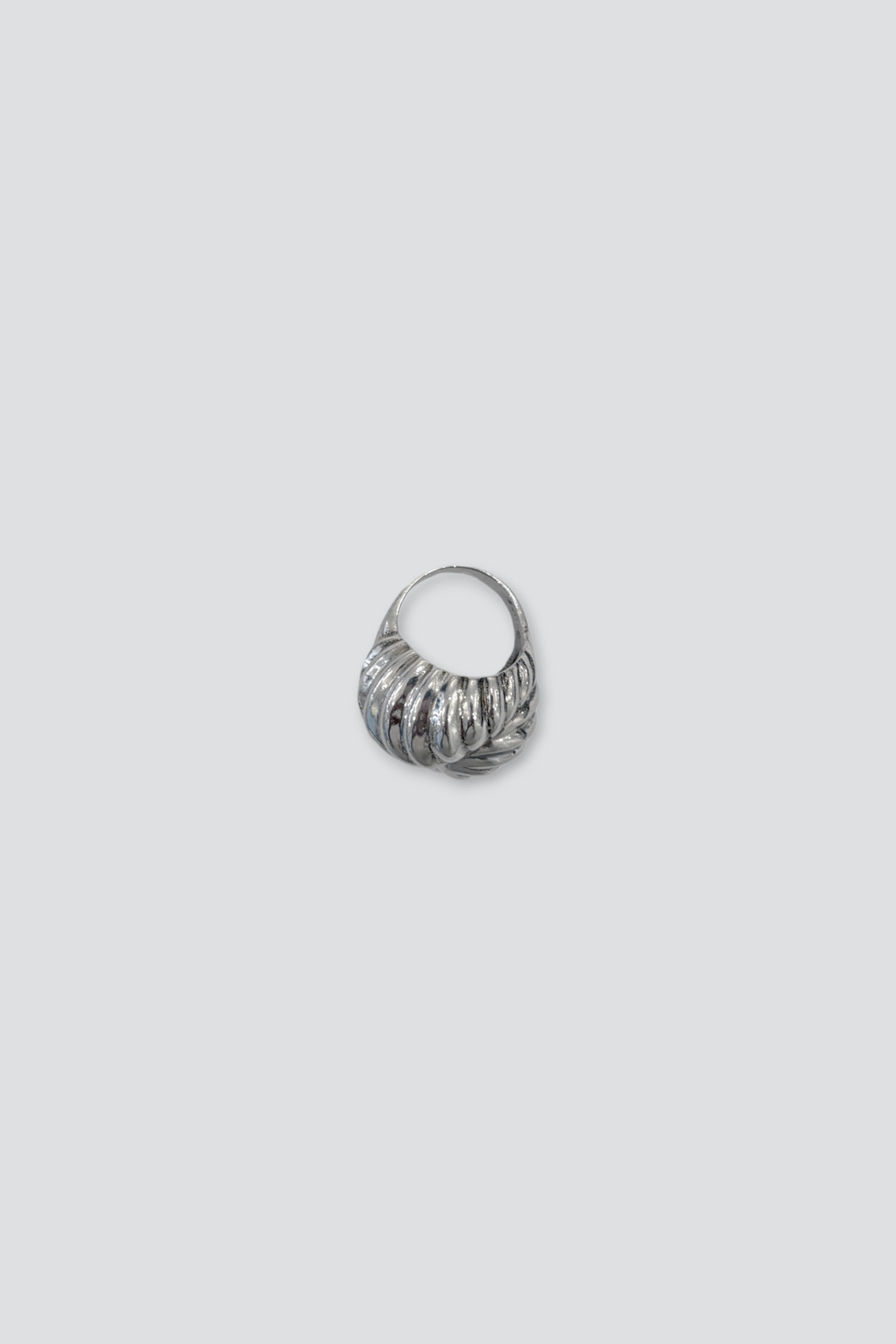 Sterling Silver Ribbed Touch Ring