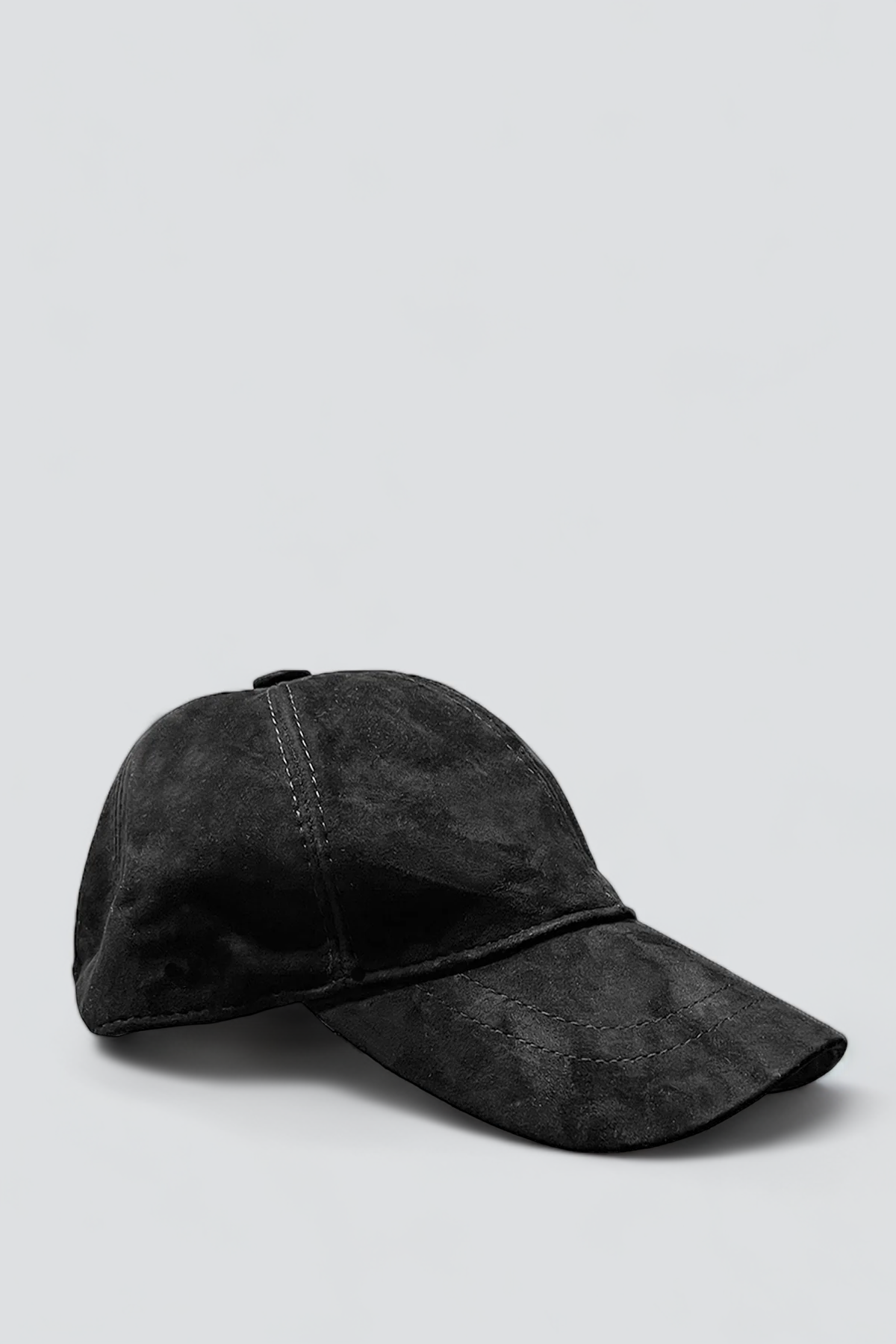 Black Suede Baseball Cap