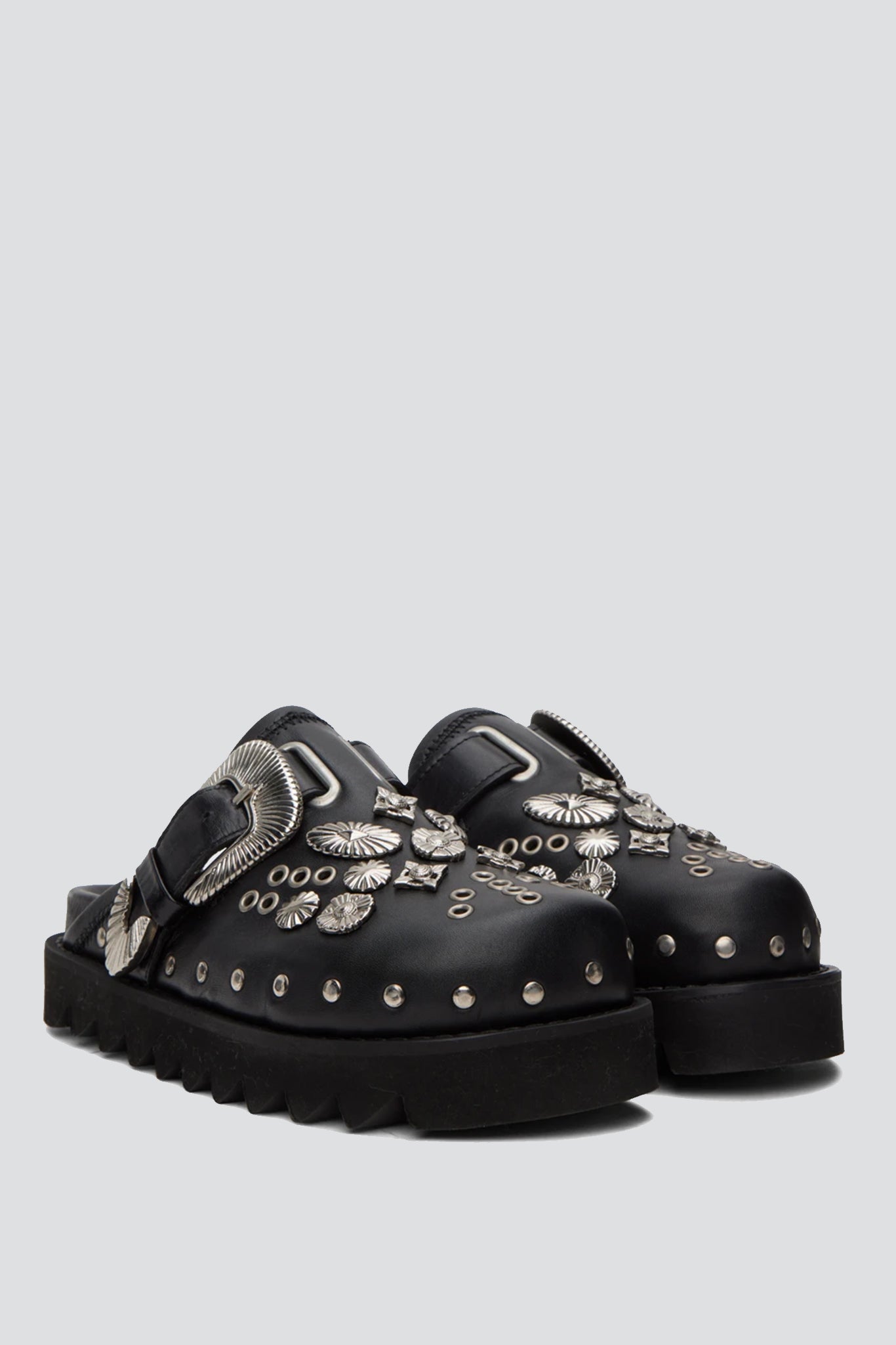 Black Metal Sabot Loafer