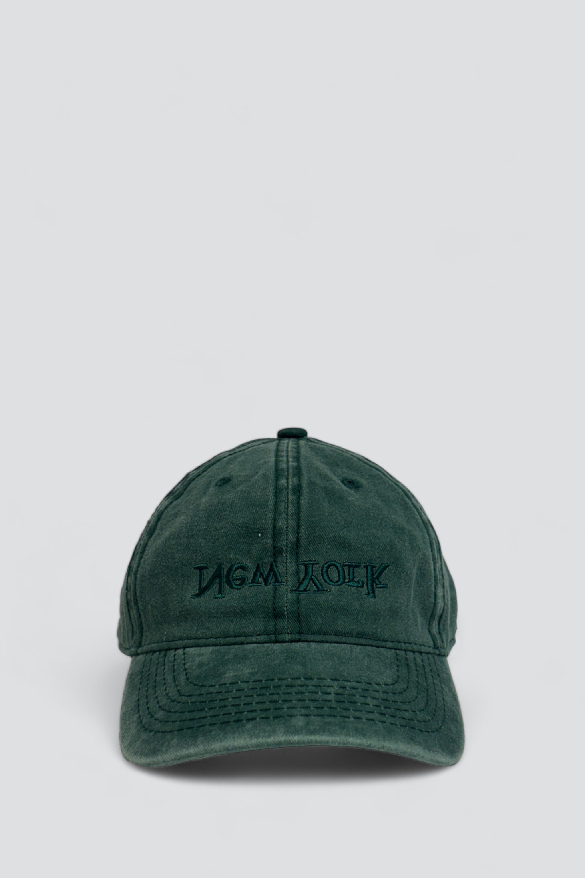 New York Embroidered Hat - Washed Green
