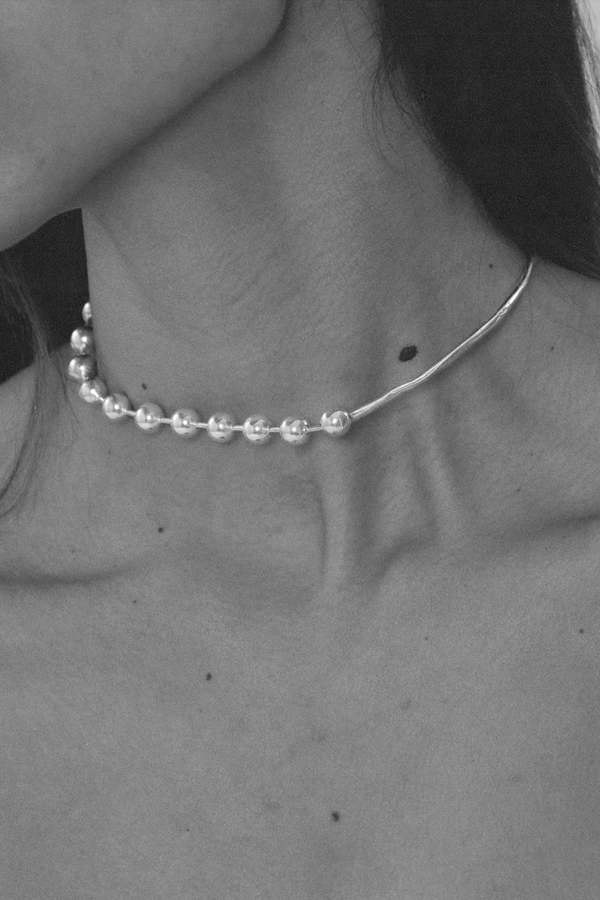 Sterling Silver / Brass Wireball Necklace