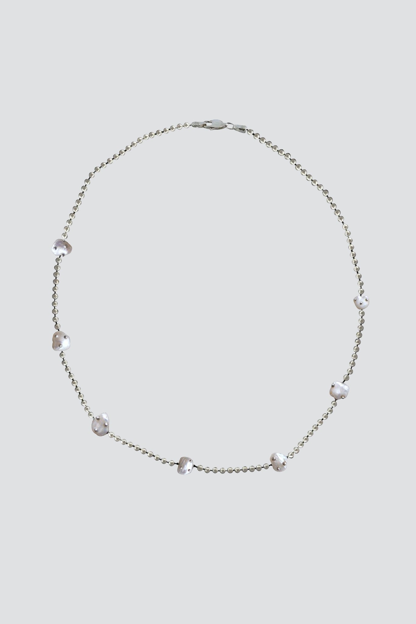 Sterling Silver Mini Perlita Necklace - 7 Pearls