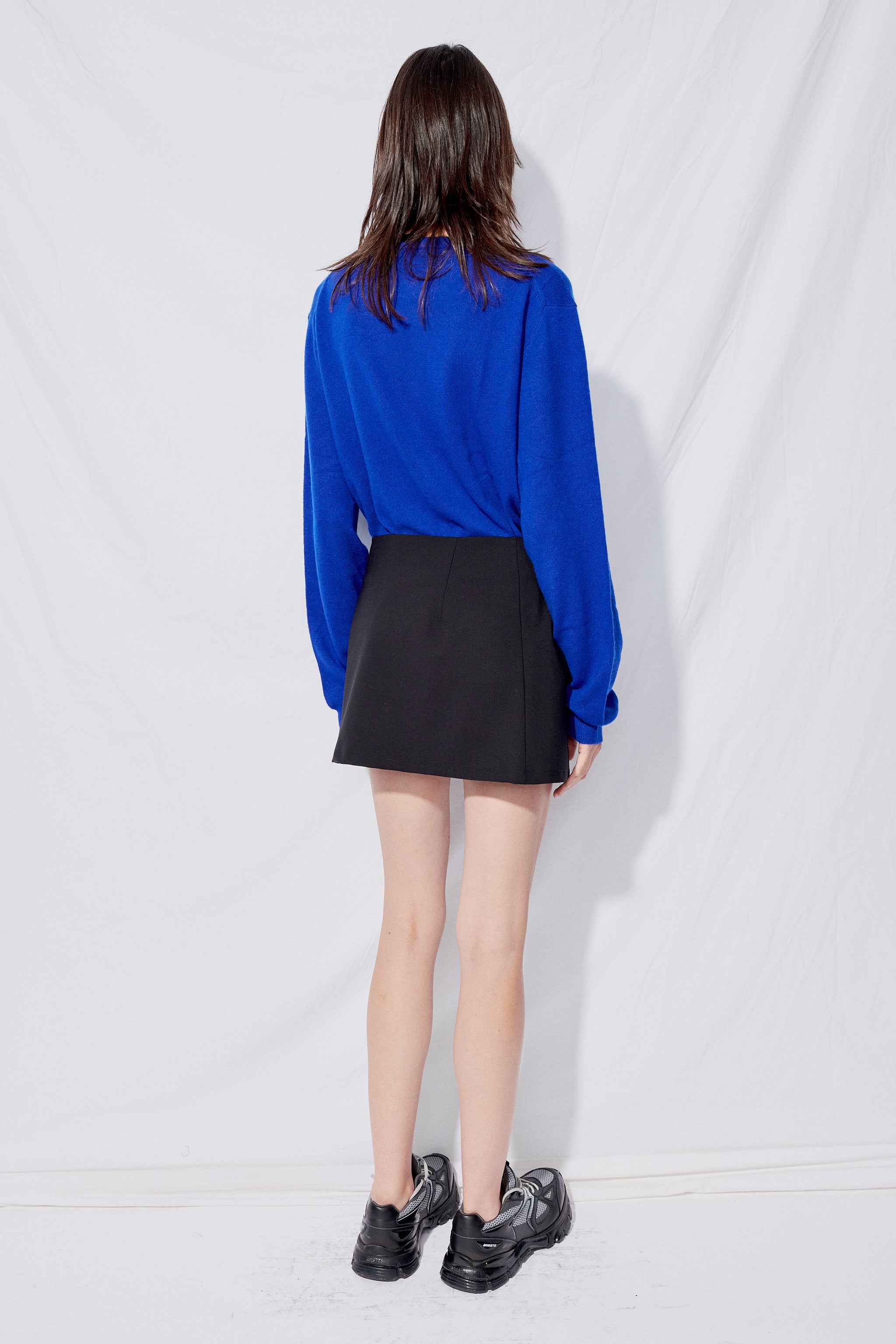 Black Suiting Mini Skirt