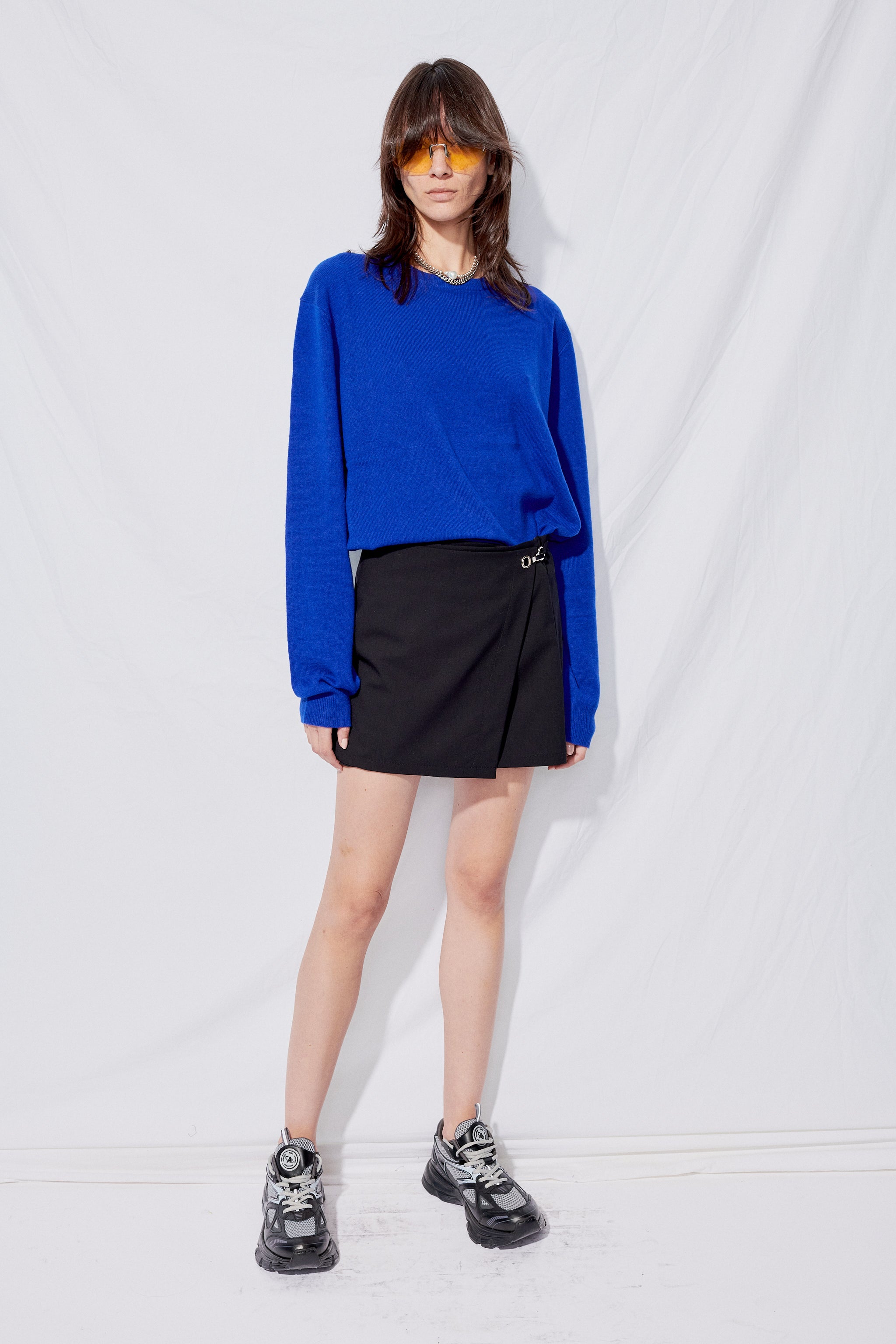 Black Suiting Mini Skirt