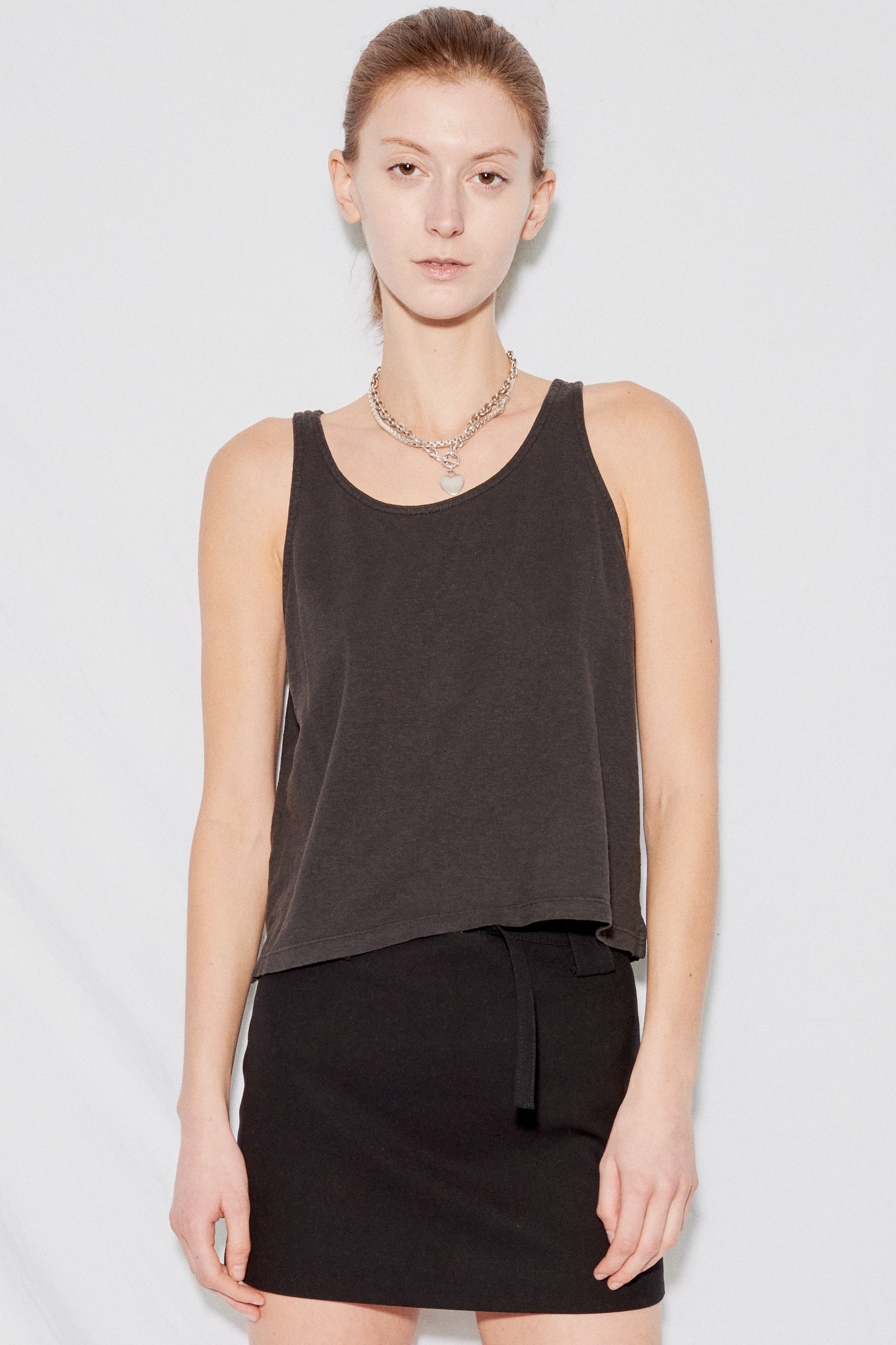 Black Cropped Tank