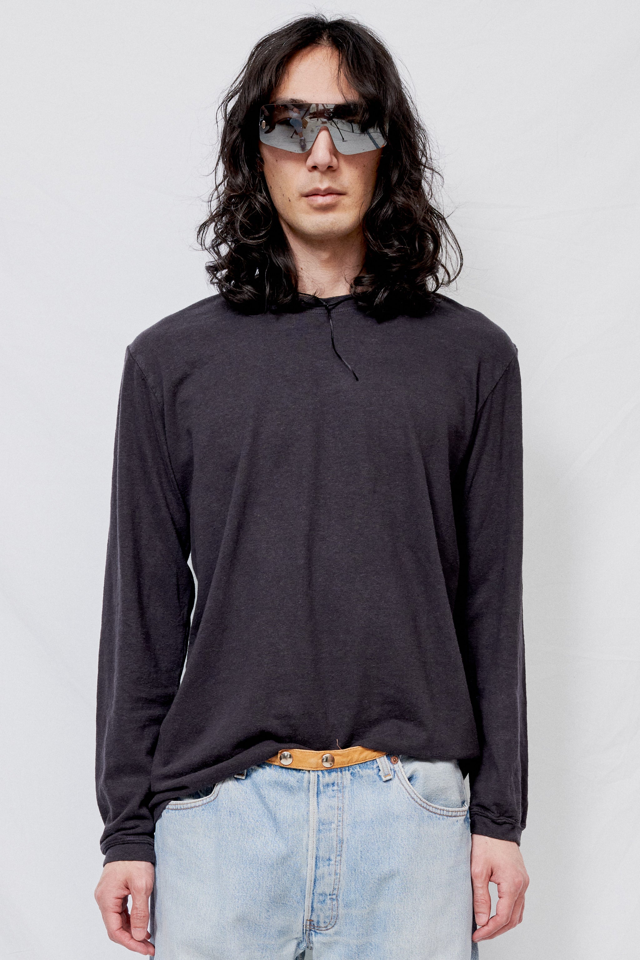 Black Baja Long Sleeve Tee