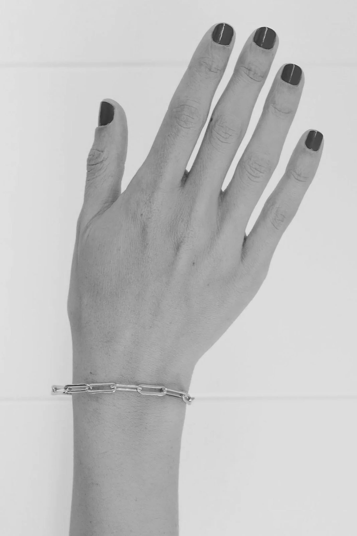 Sterling Silver Rectangular Link Chain Bracelet