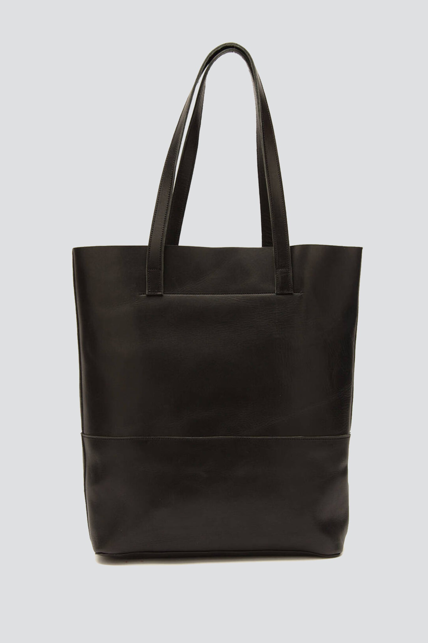 Black Leather Cabildo Tote