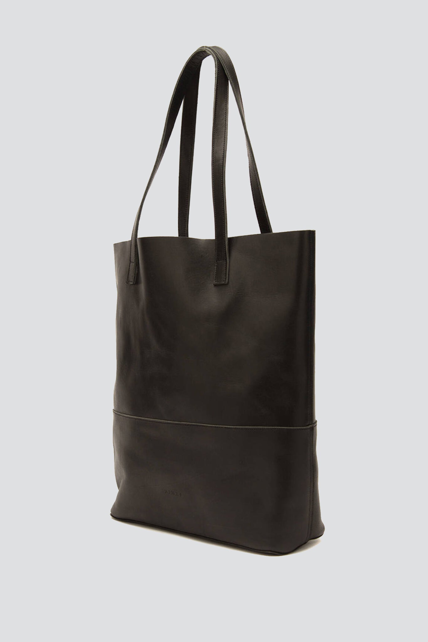 Black Leather Cabildo Tote
