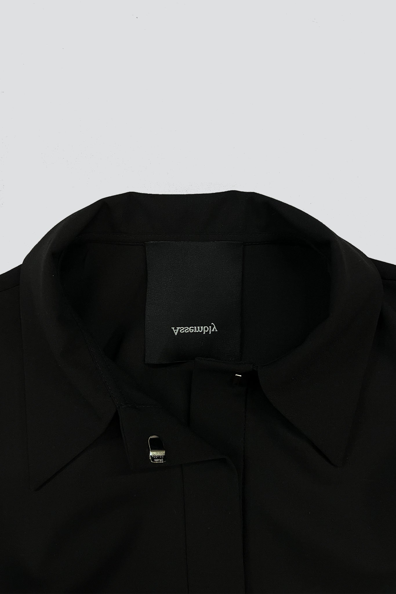 Black Suiting Crop Rugby Top