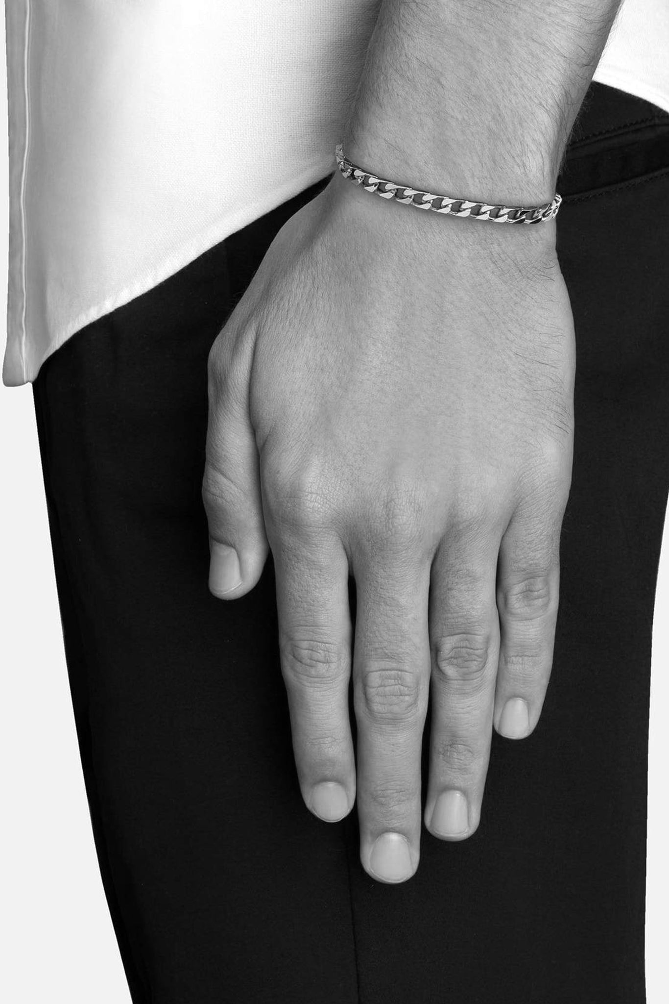 Sterling Silver 4mm Cuban Chain Bracelet