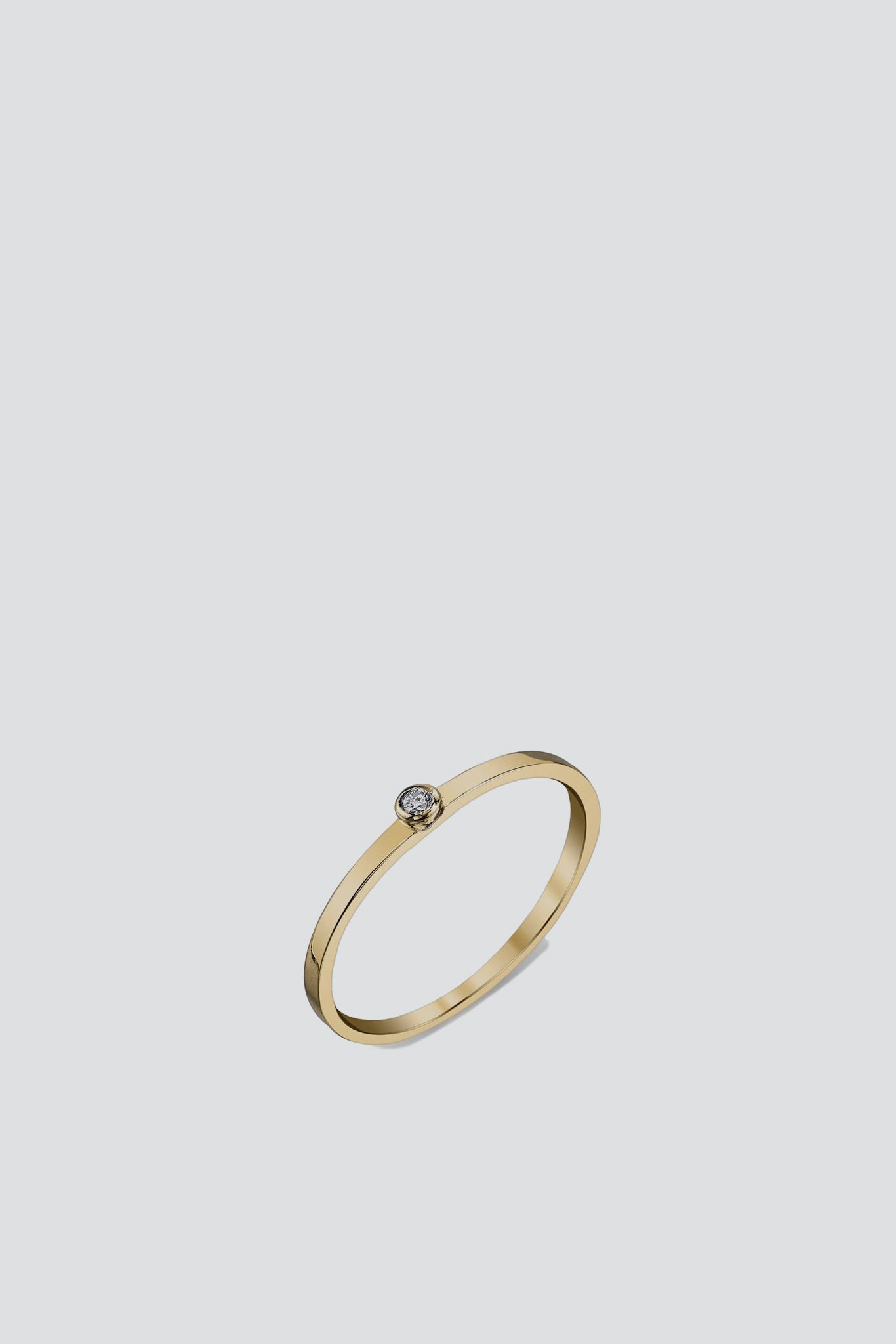 14K White Diamond Ring