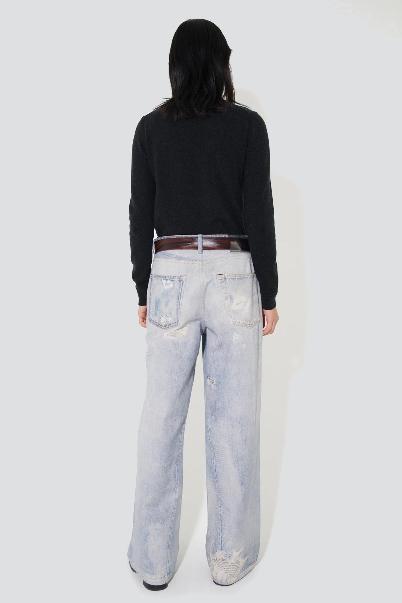 Digital Denim Print Full Cut Pant