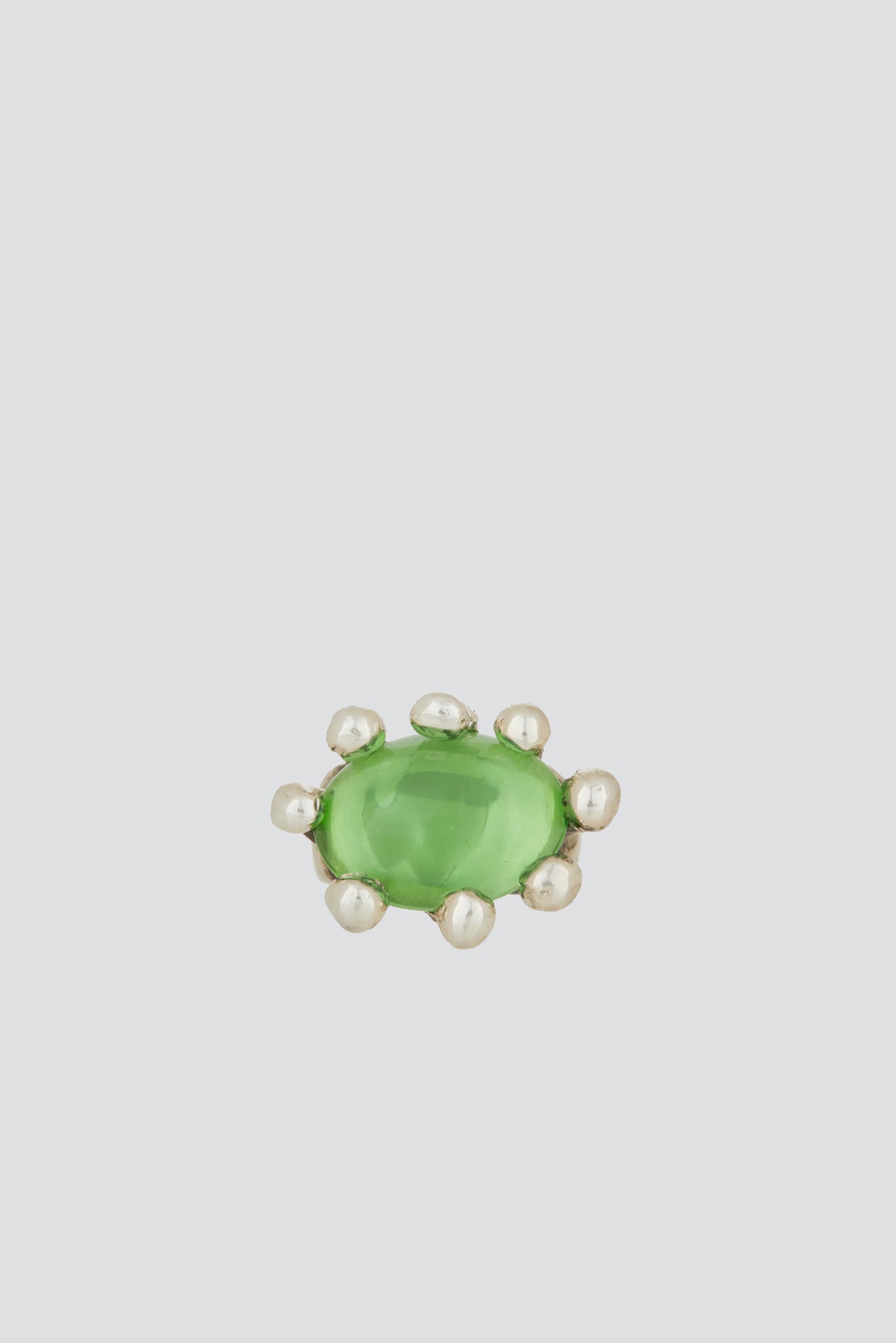 Sterling Silver Emerald Diva Ring