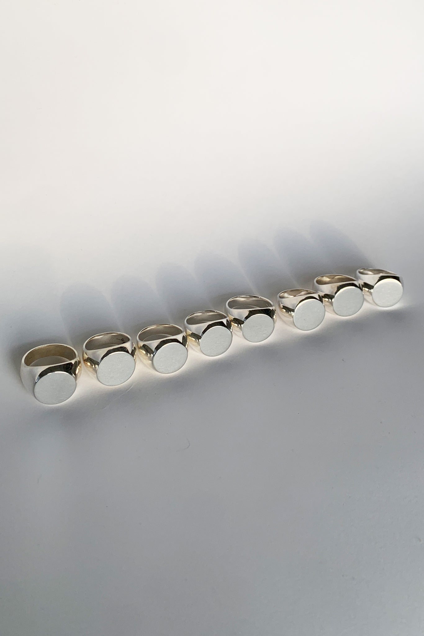 Solid Silver Signet Ring - Round