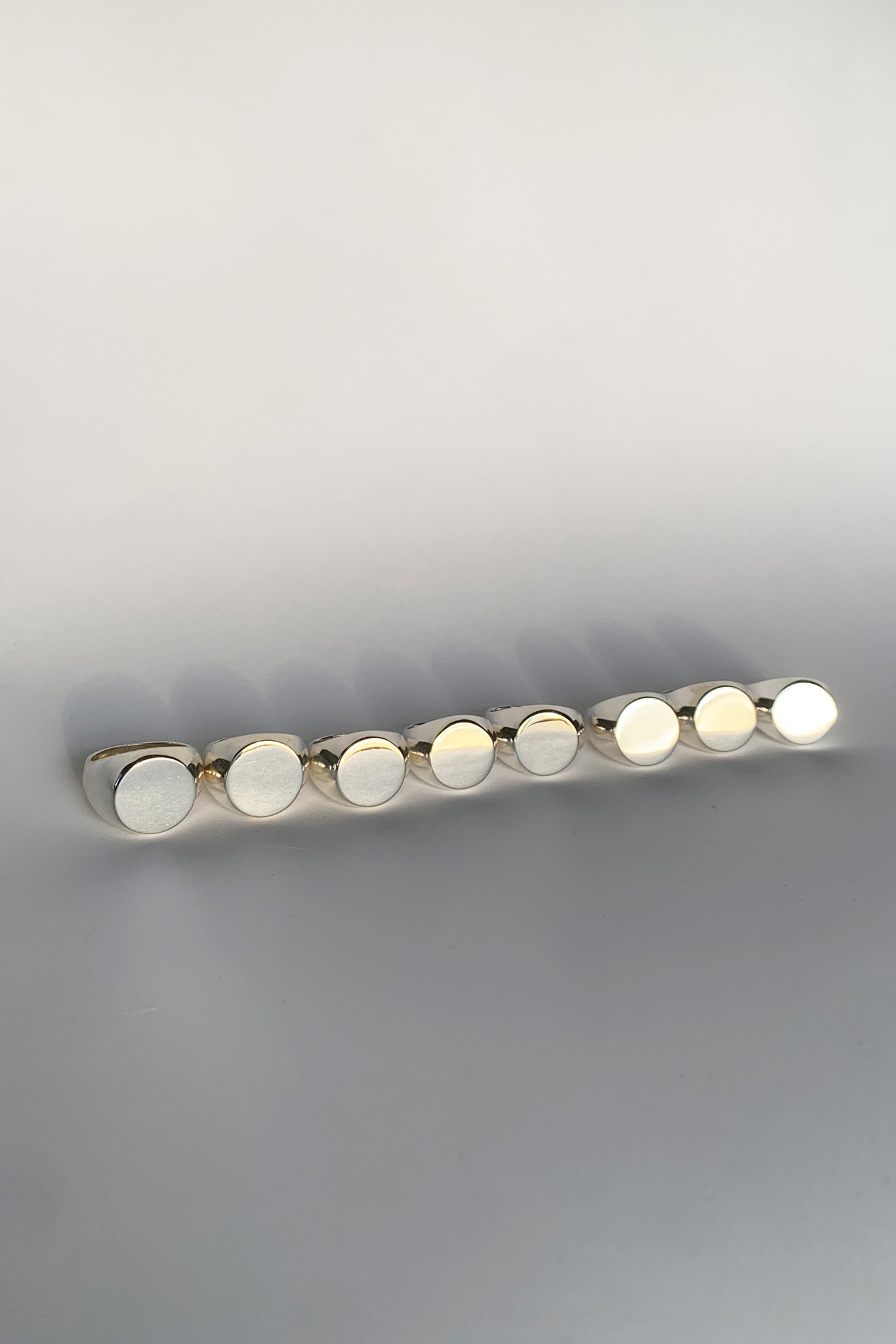 Solid Silver Signet Ring - Round