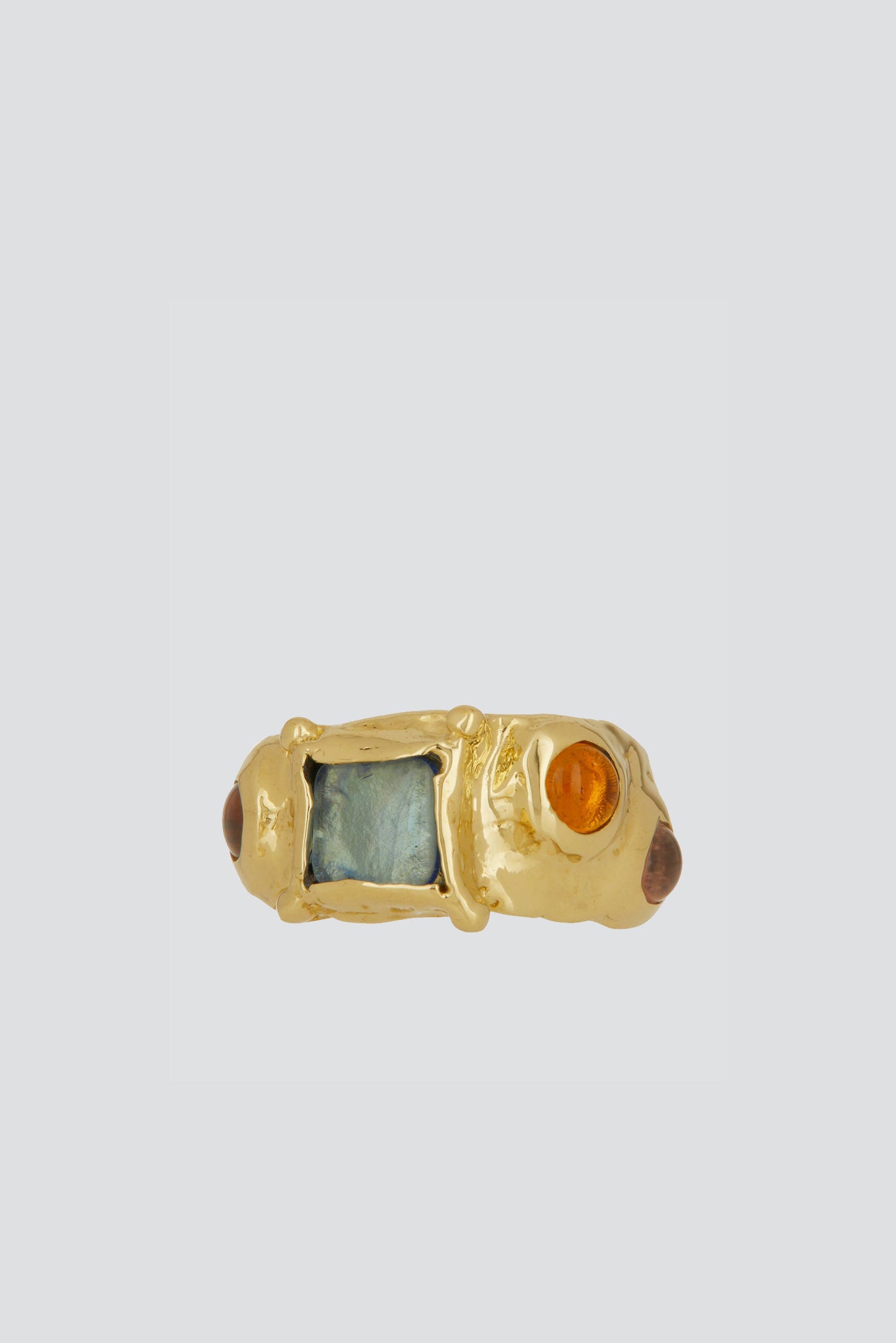 Light Blue Suede Ring