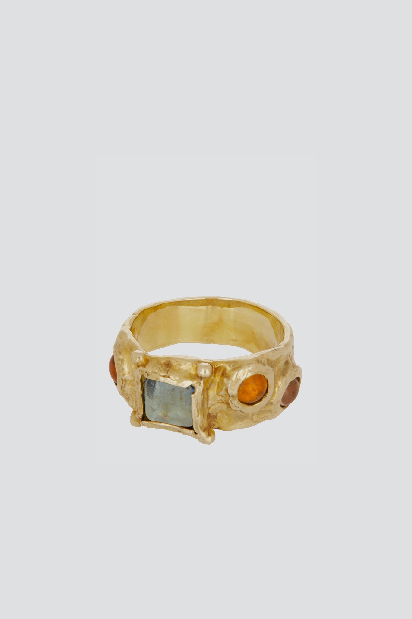 Light Blue Suede Ring