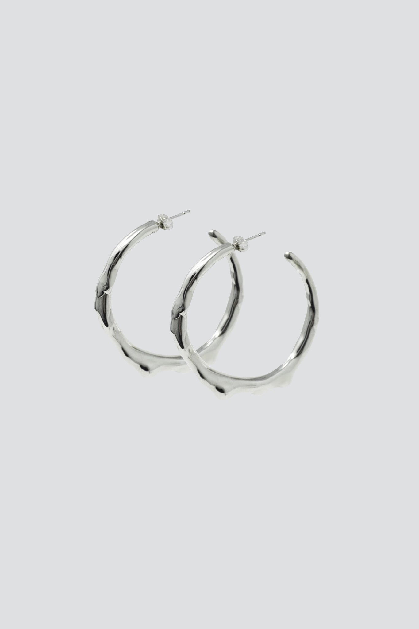 Sterling Wet Look Hoops