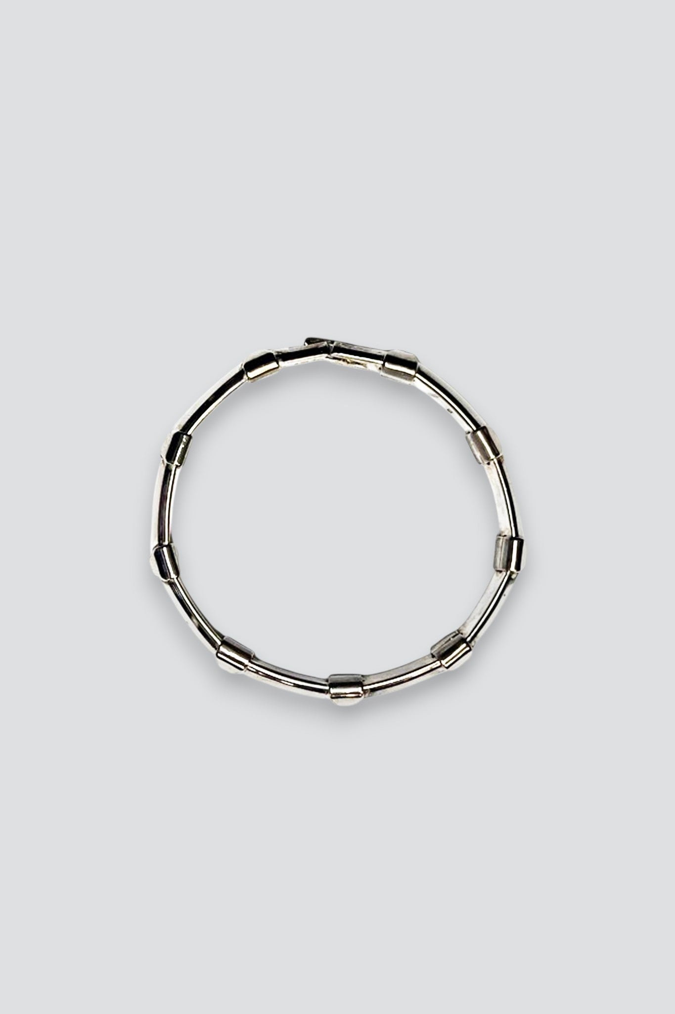 Sterling Silver Brutalist Cylinder Link Bracelet