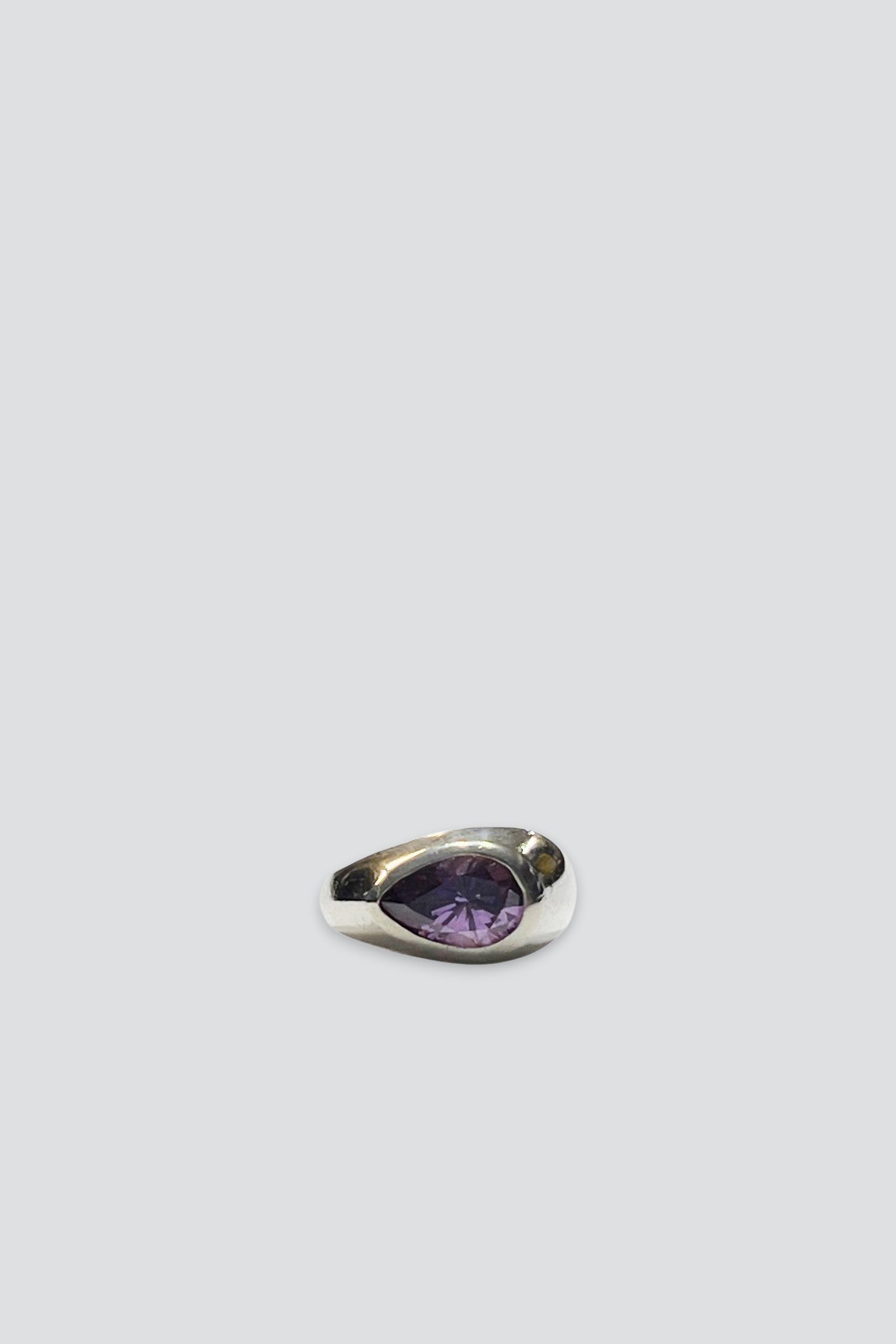 Sterling Silver Amethyst Inlay Ring