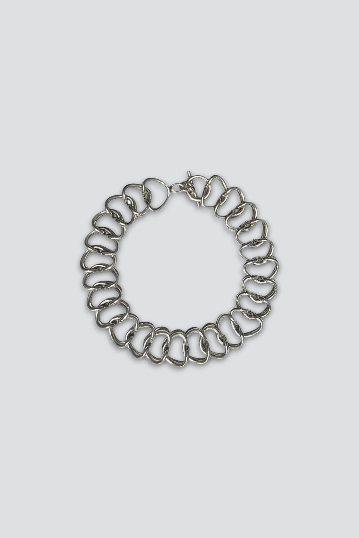 Sterling Silver Net Chain Toggle Bracelet