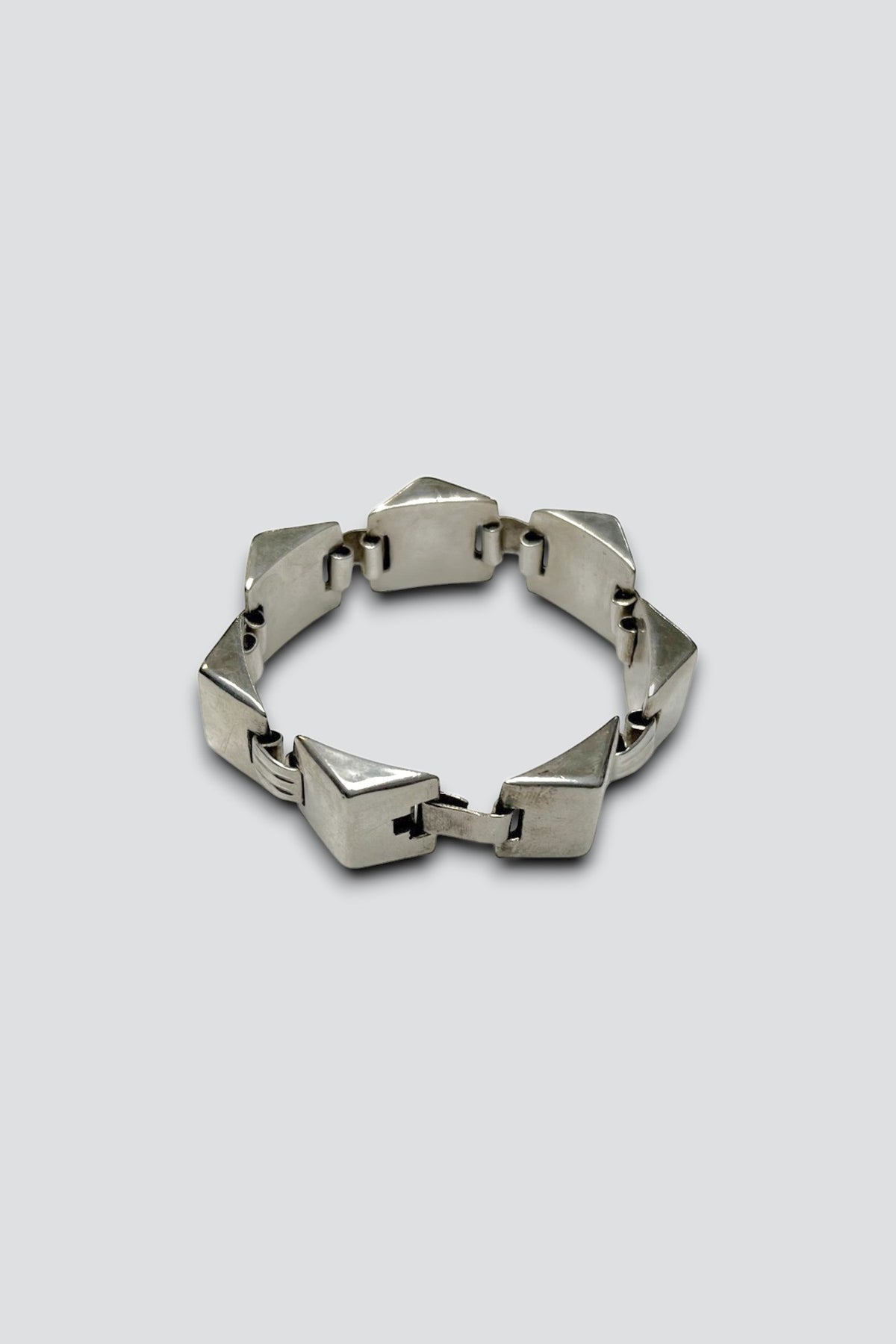 Sterling Silver Heavy Corner Bracelet