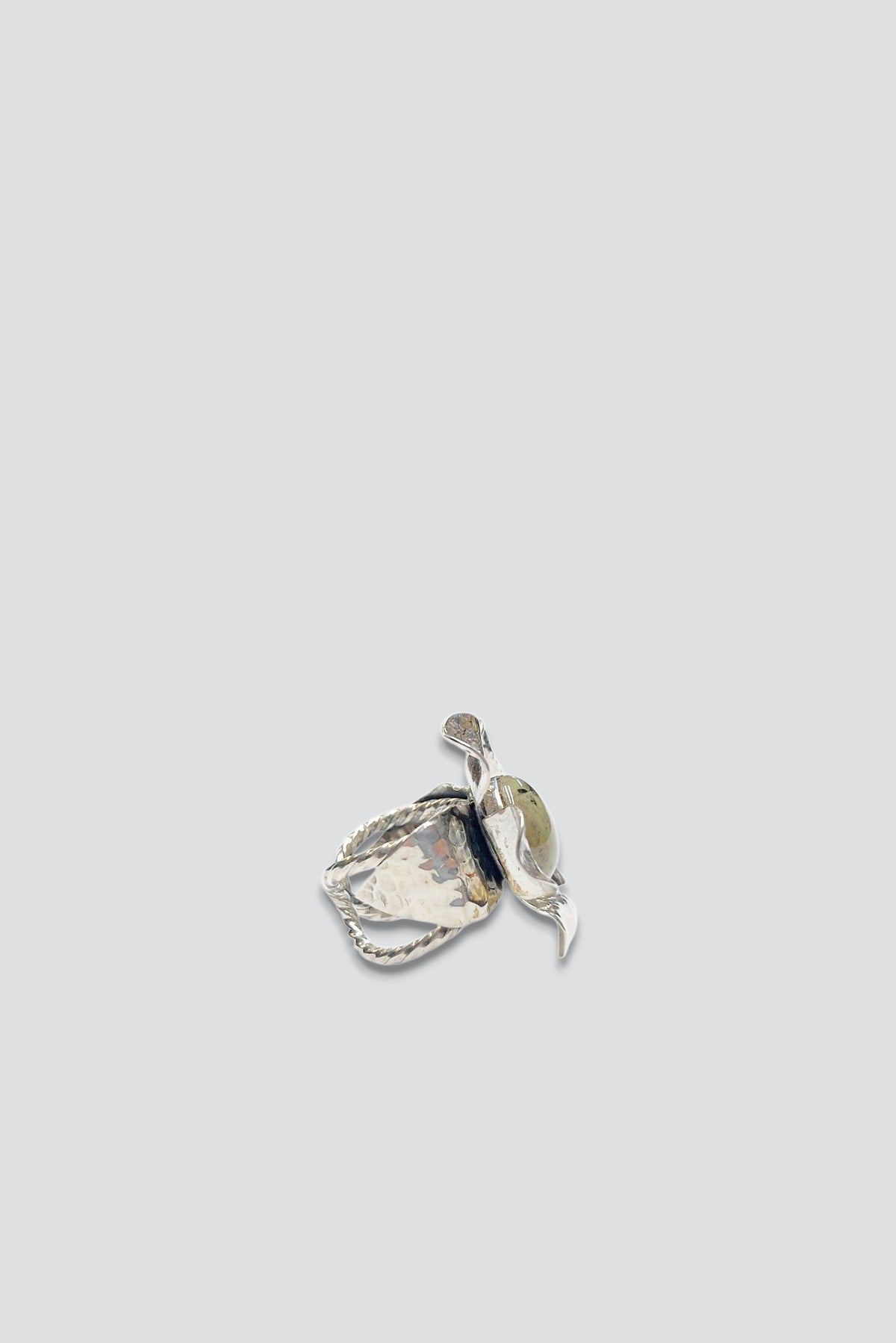 Sterling Silver Serpentine Large Flower Ring
