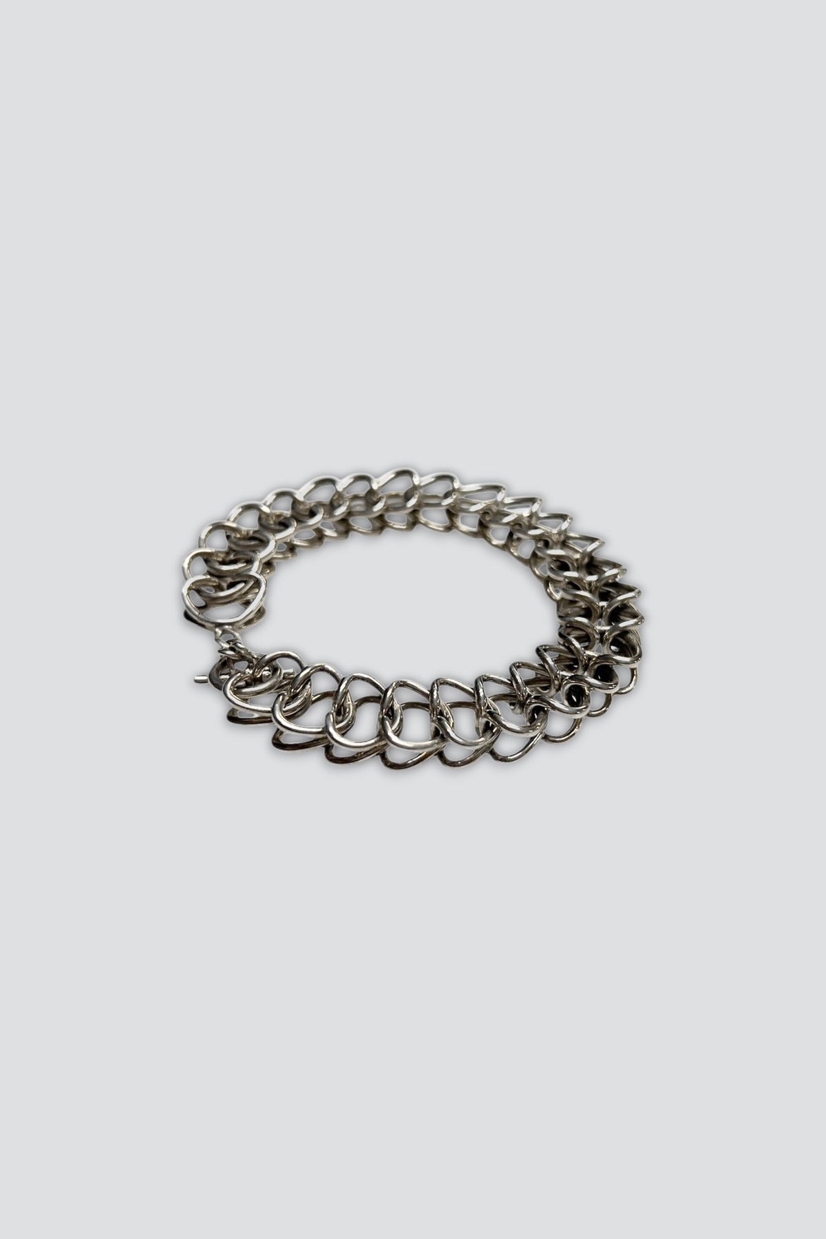 Sterling Silver Net Chain Toggle Bracelet