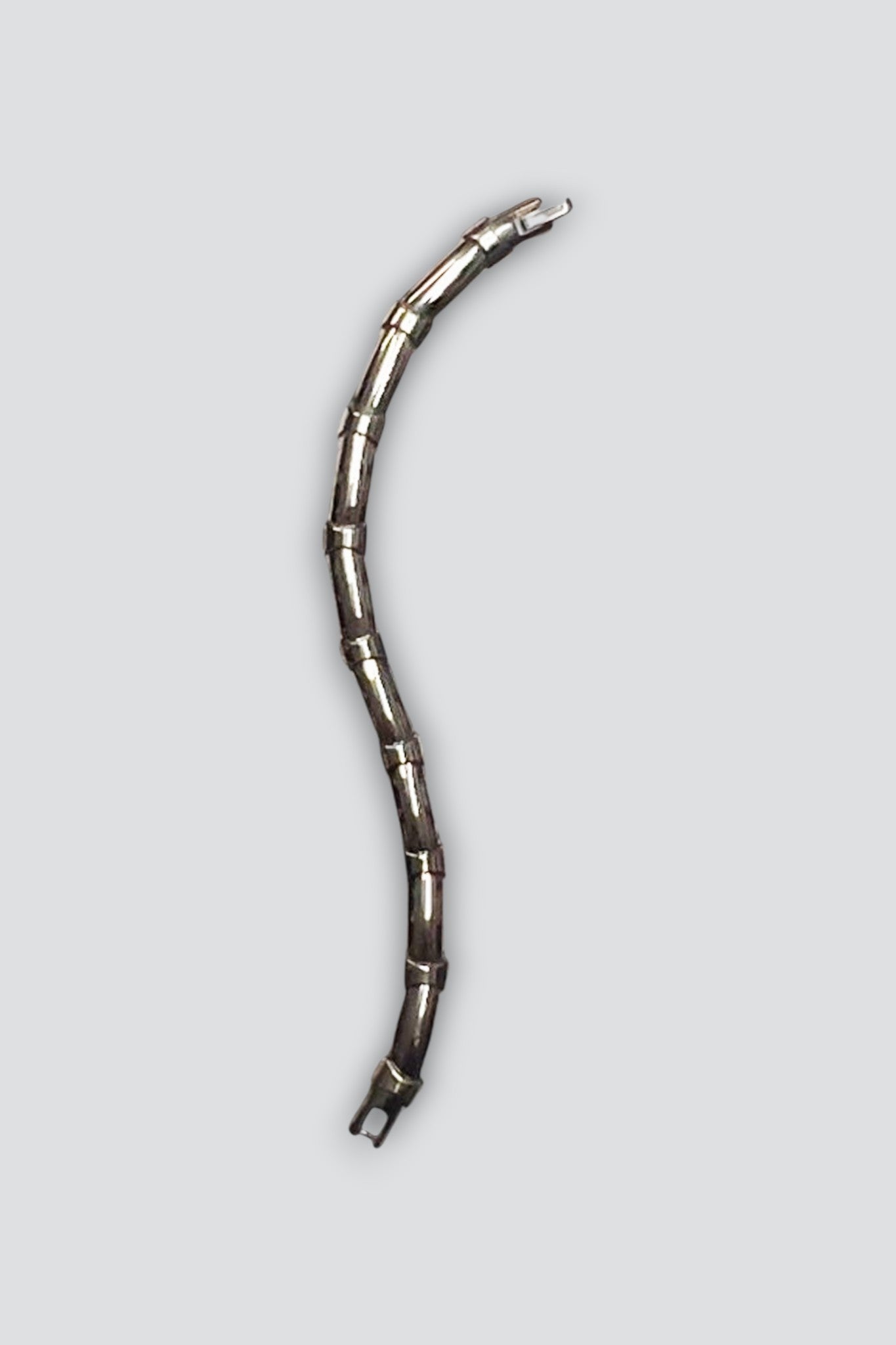 Sterling Silver Brutalist Cylinder Link Bracelet