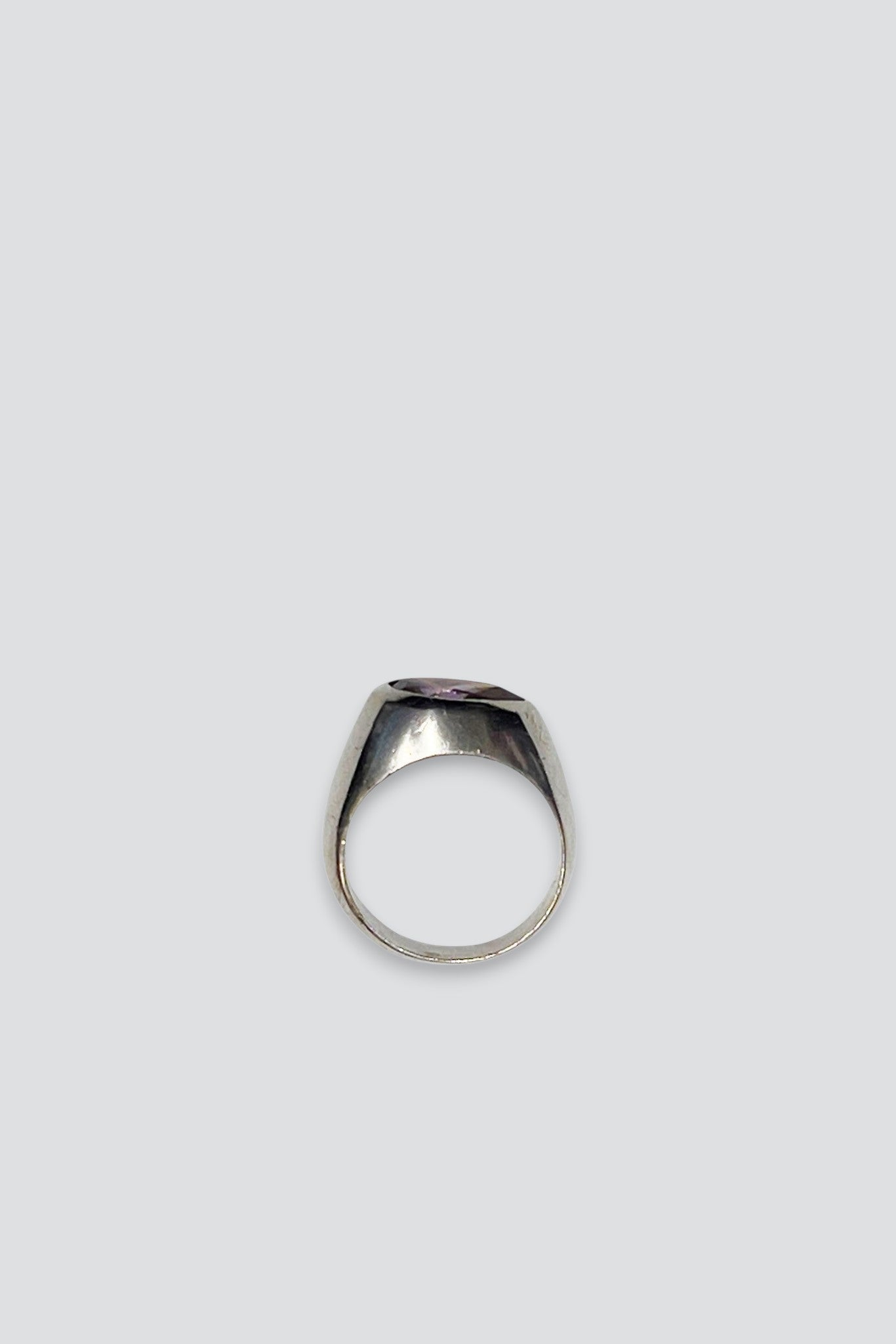 Sterling Silver Amethyst Inlay Ring