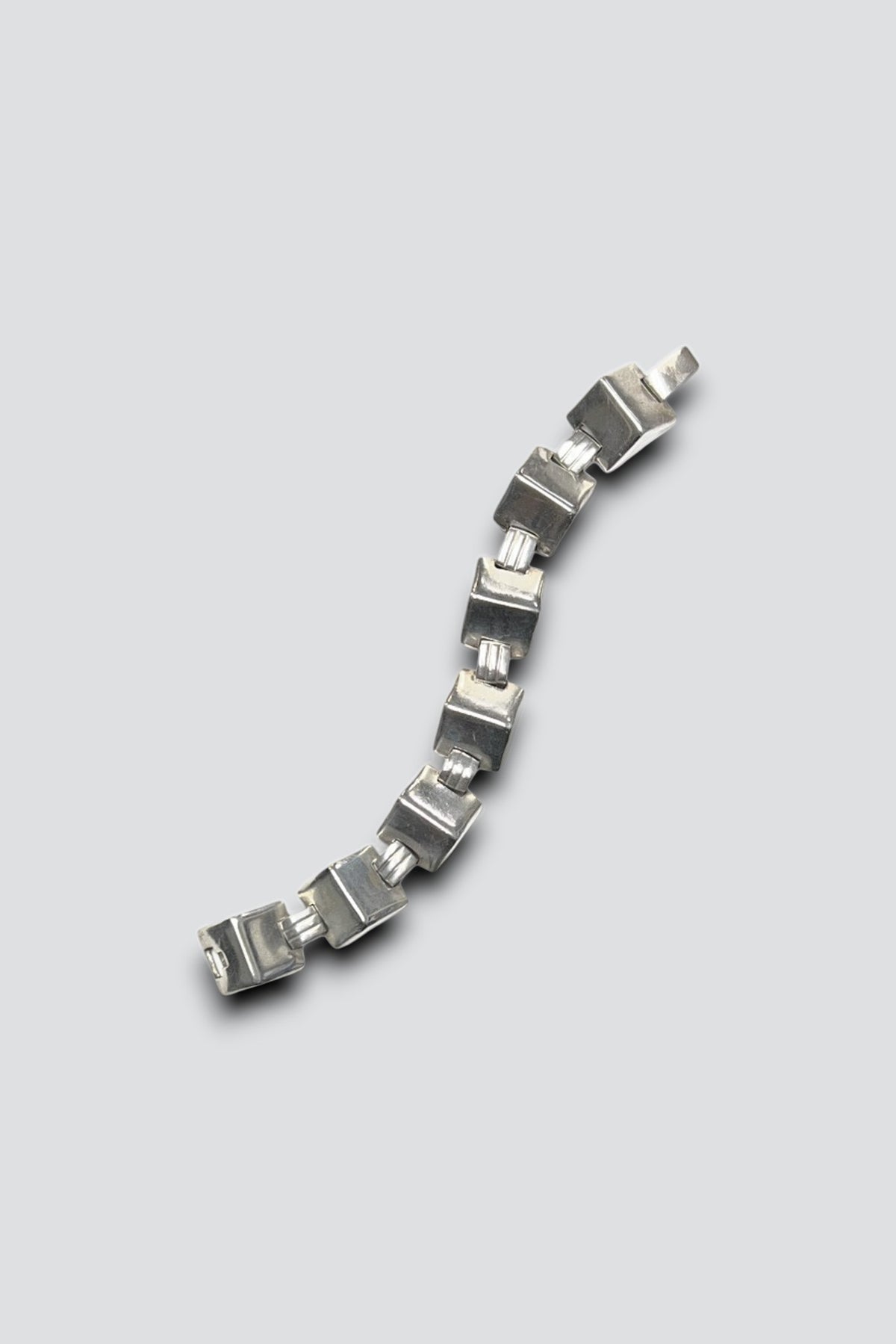 Sterling Silver Heavy Corner Bracelet