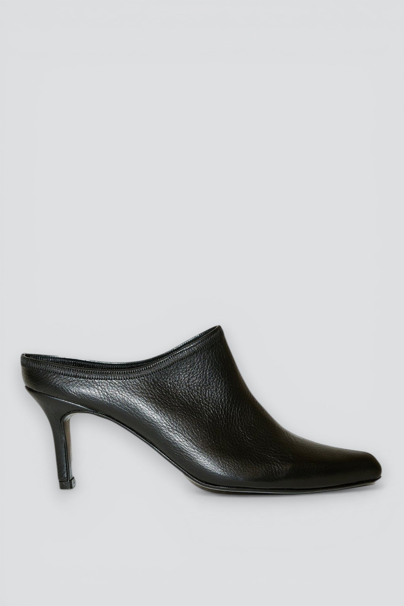 Black Pique Mule