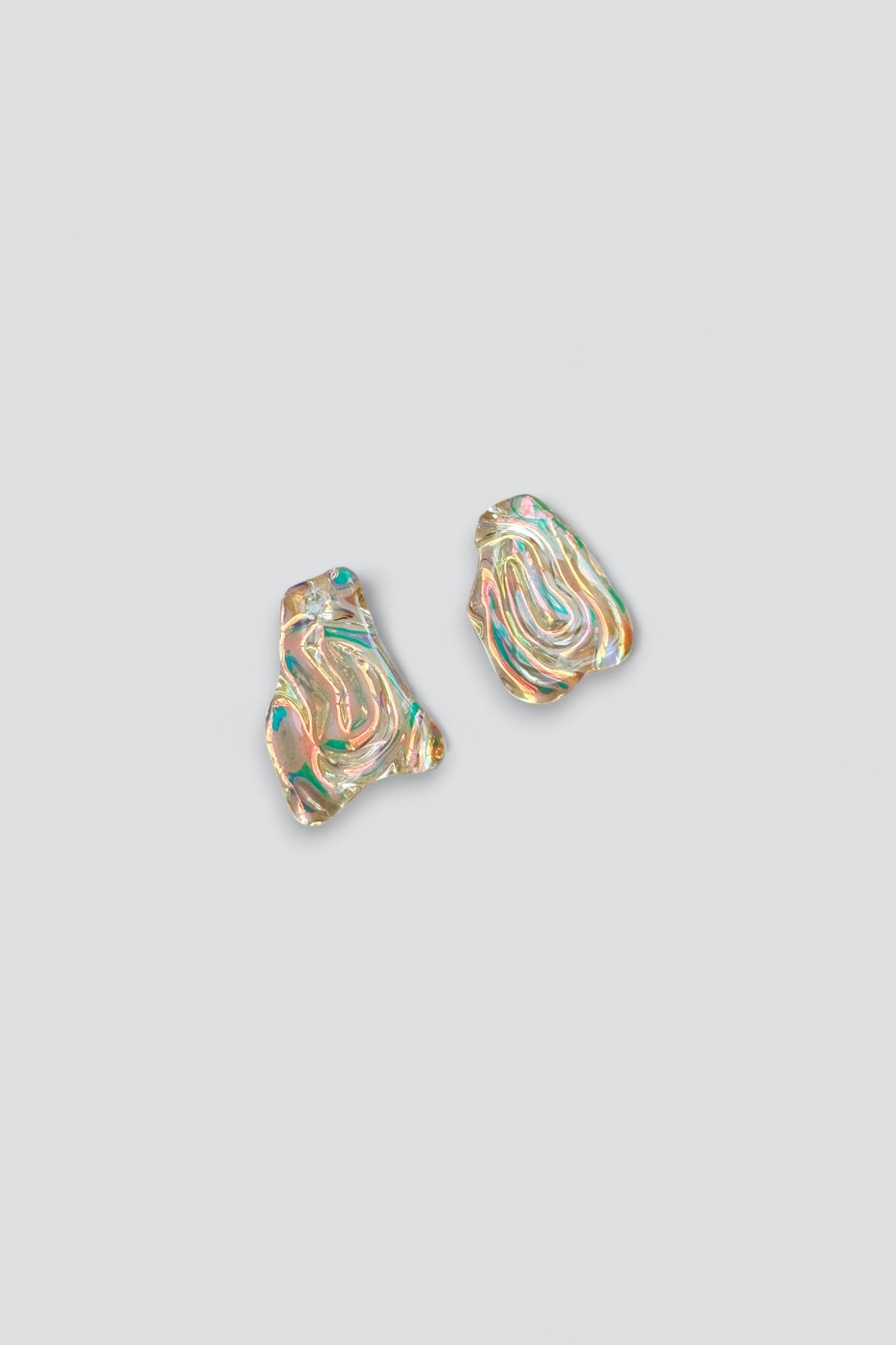 Sunset Ostra Glass Earrings