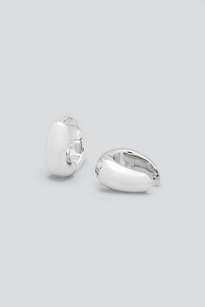 Silver Ice Hoops Medium - Tom Wood – Assembly New York