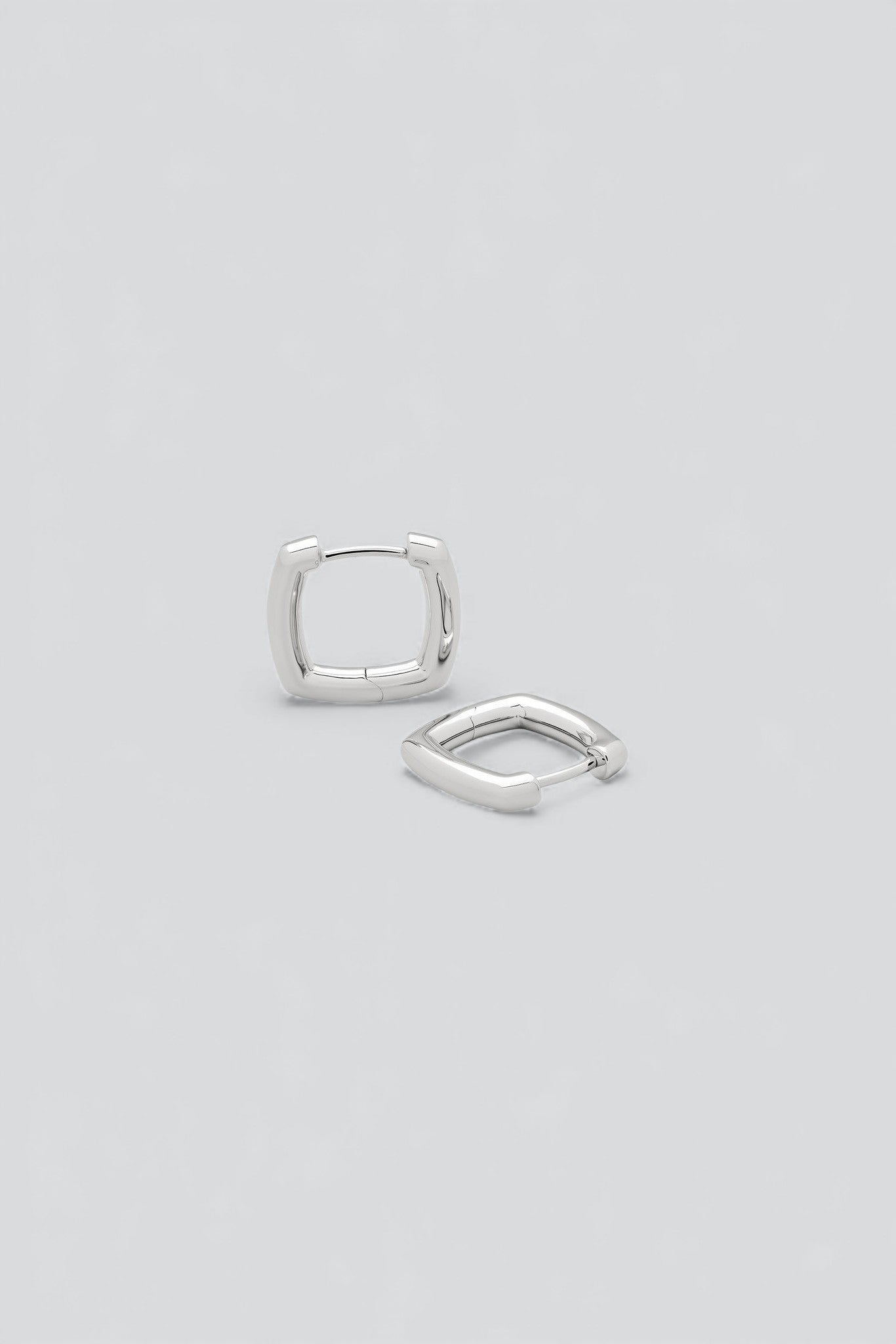 Silver Frame Hoops Small