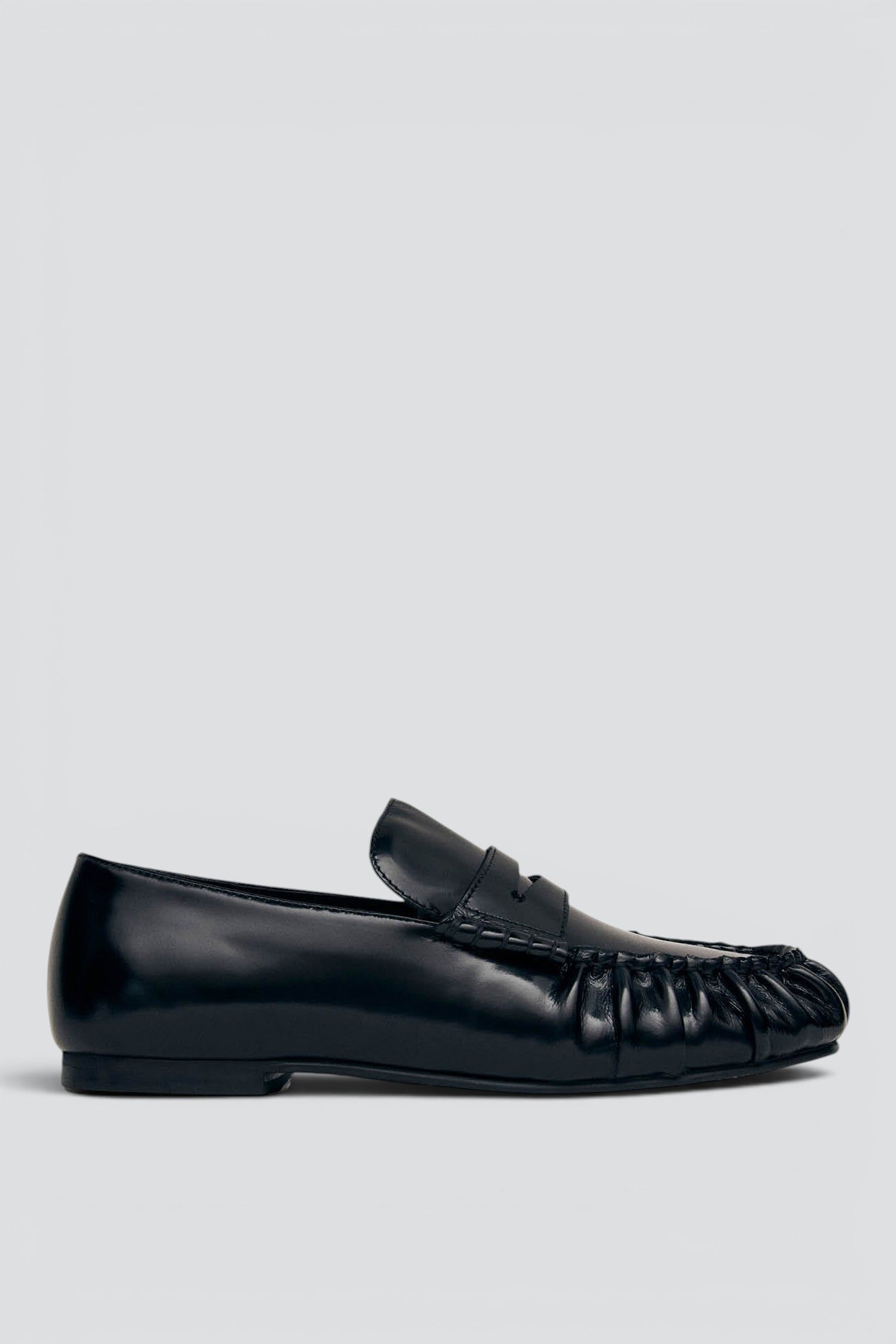Black Leather Aven Loafers