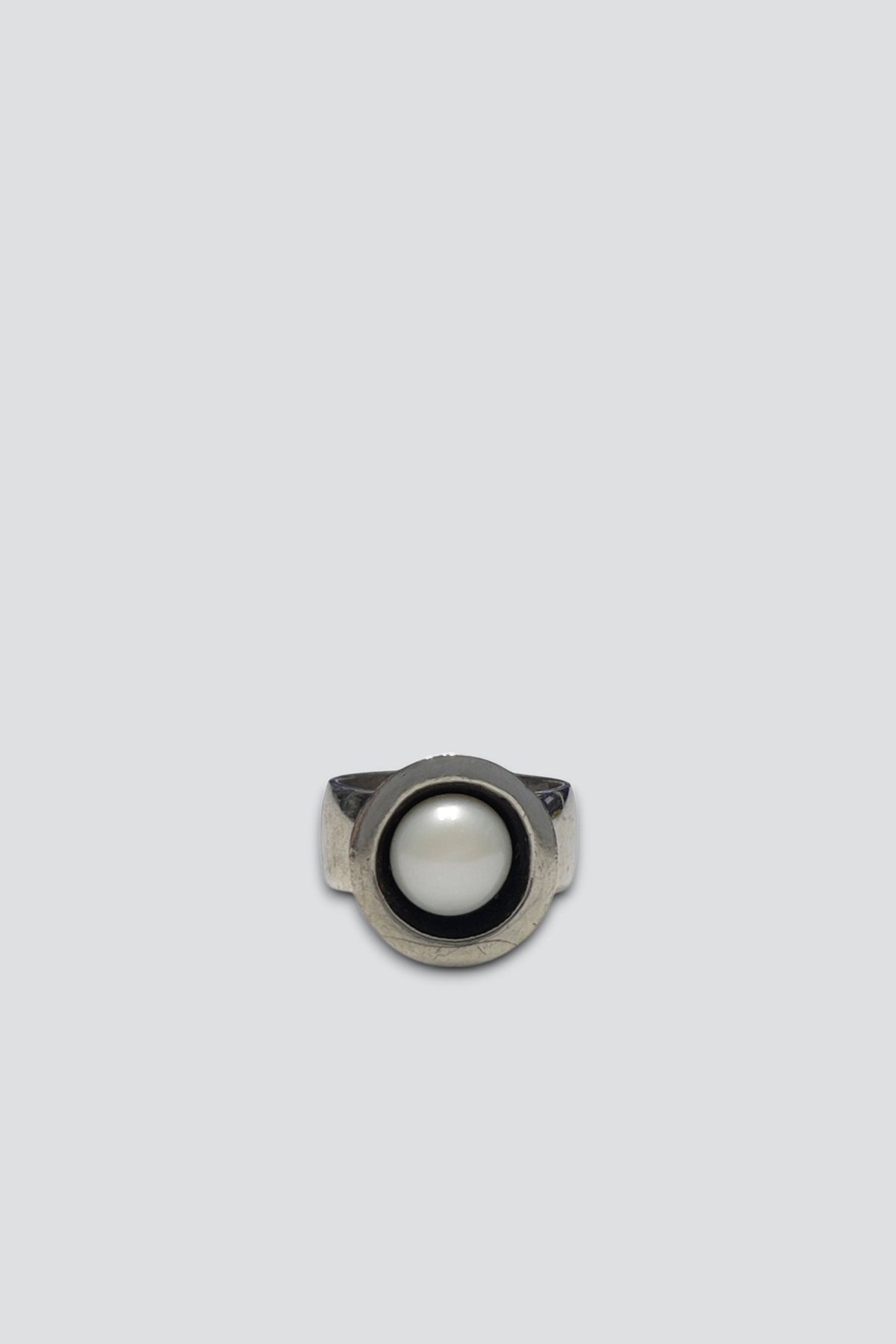 Sterling Silver Pearl Funnel Ring