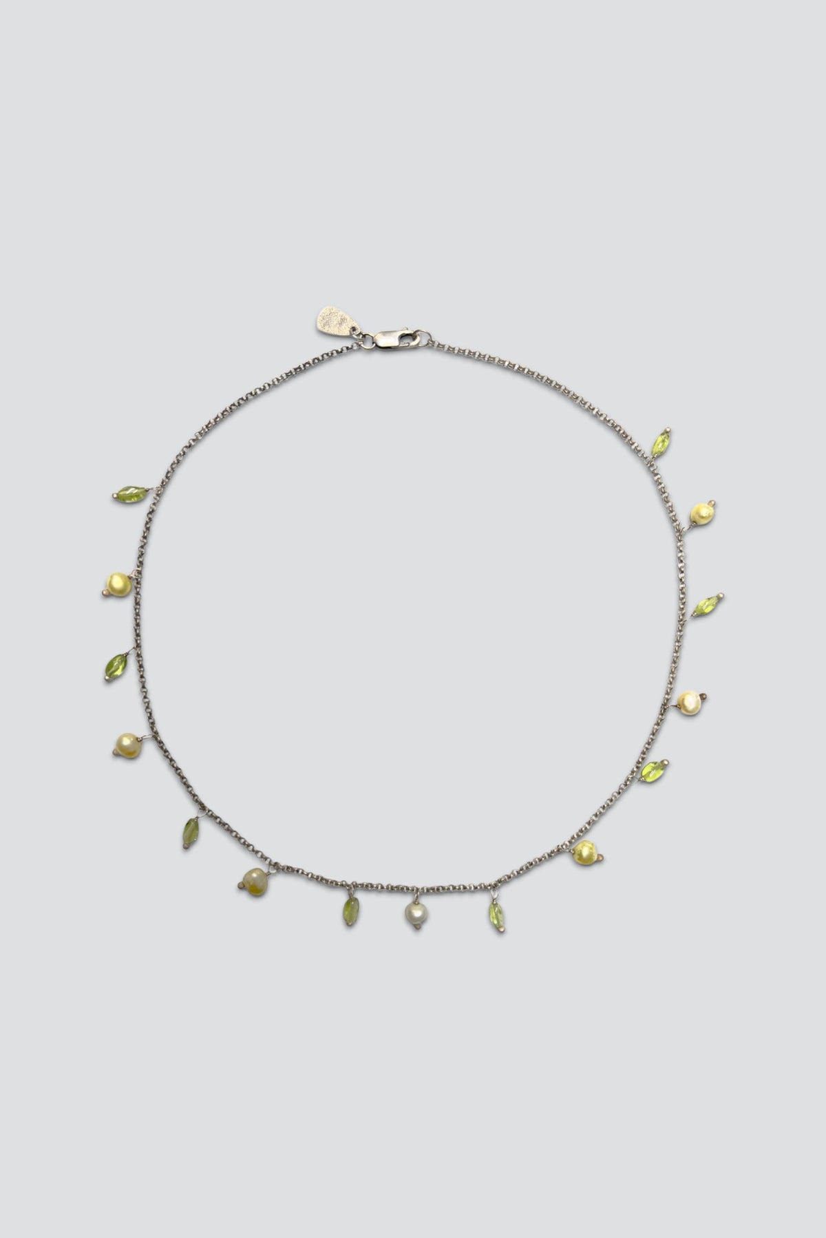 Sterling Silver Pearl Bead Charm Necklace