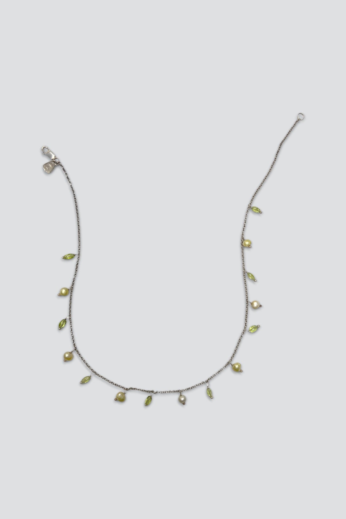Sterling Silver Pearl Bead Charm Necklace