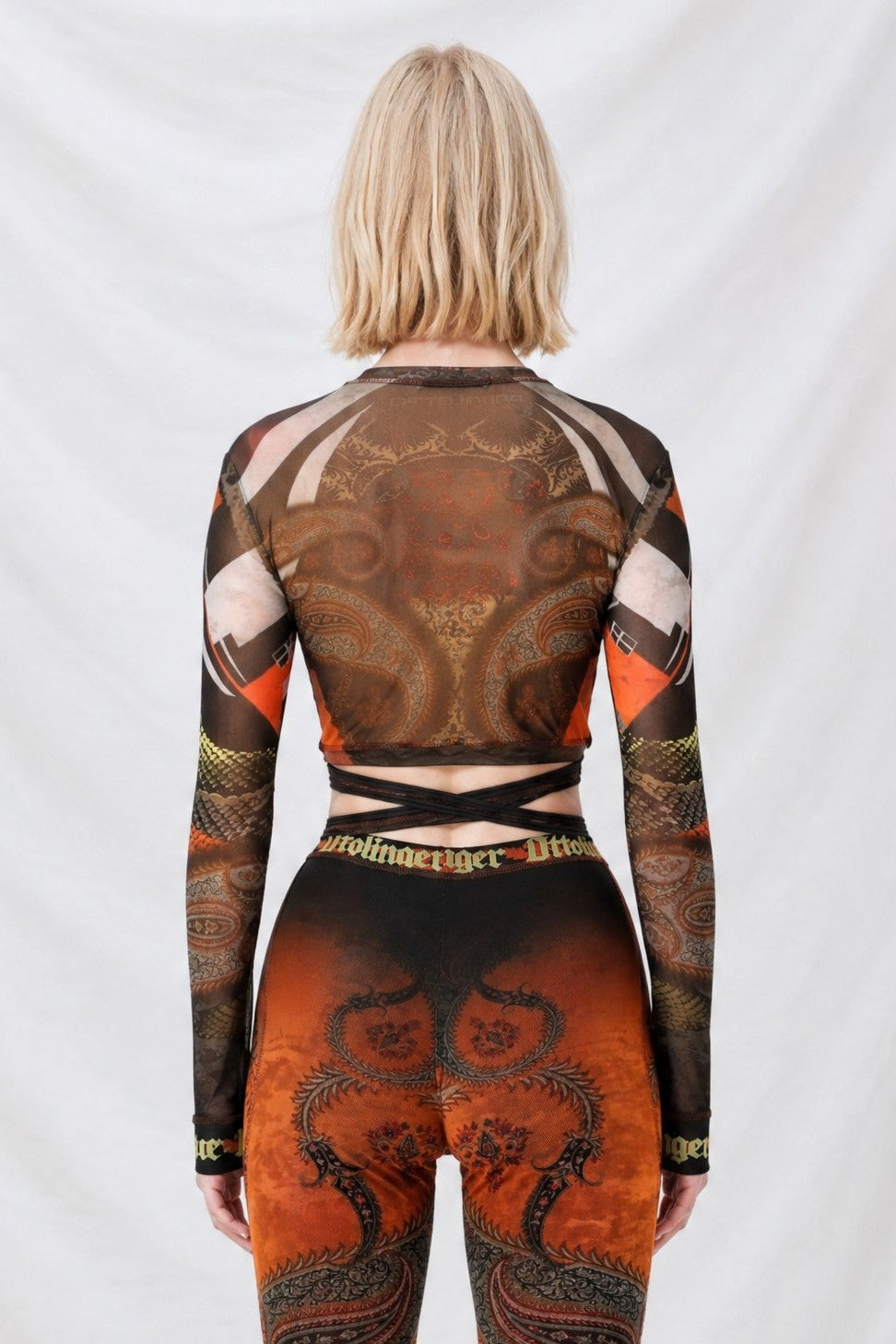 Paisley Mesh Loop Longsleeve