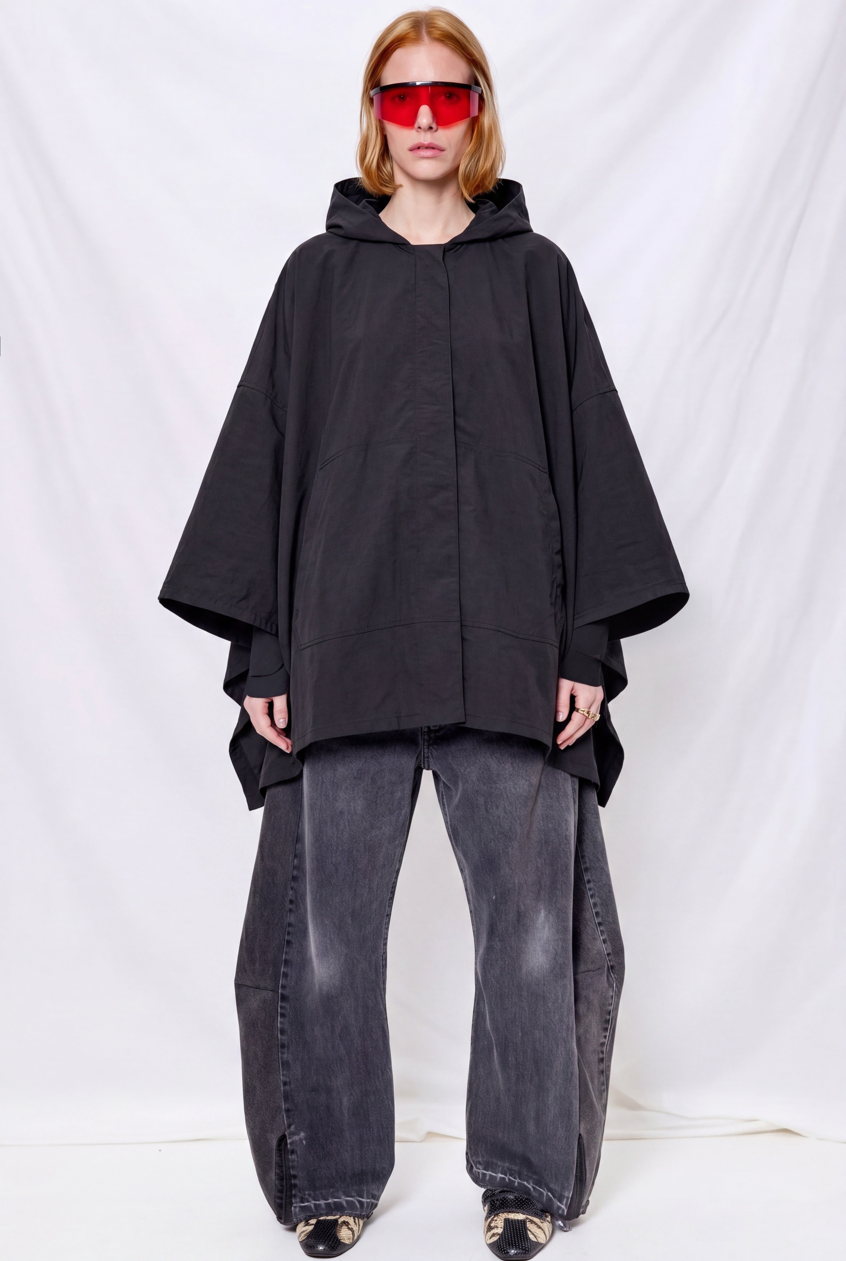 Black Taslan Square Parka